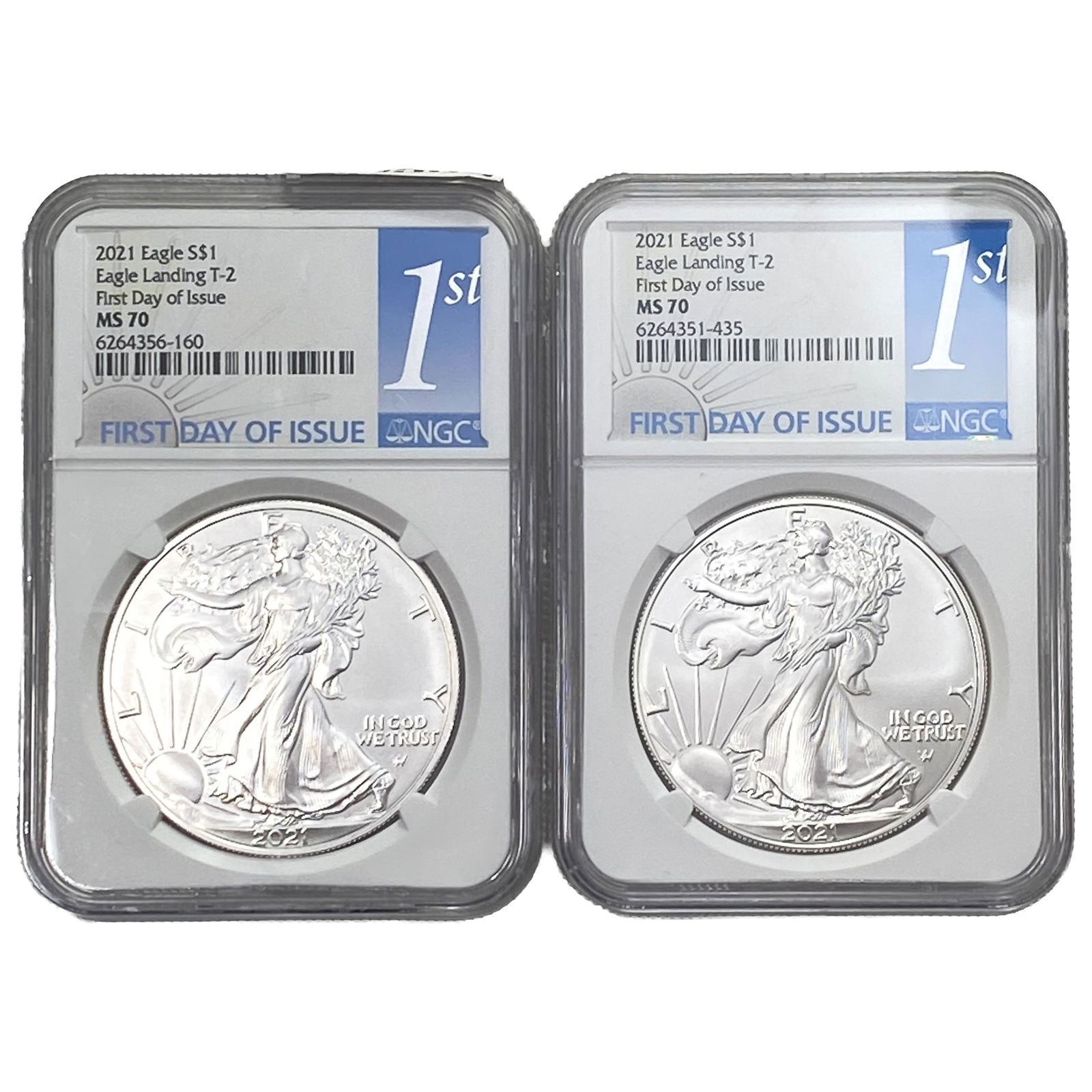 [2 Coins] 2021 Silver Eagle NGC MS70: [2 Coins] 2021 Silver Eagle NGC MS70