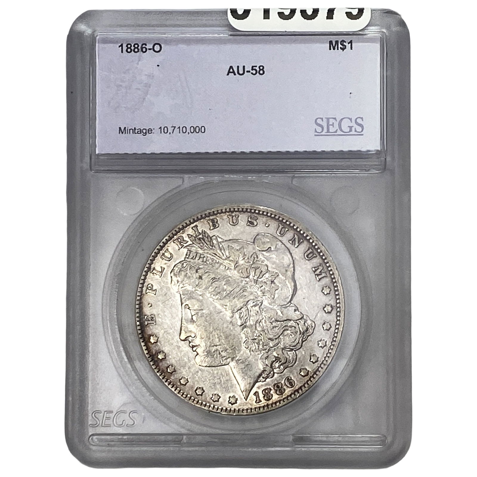 1886-O Morgan Silver Dollar SEGS AU58: 1886-O Morgan Silver Dollar SEGS AU58