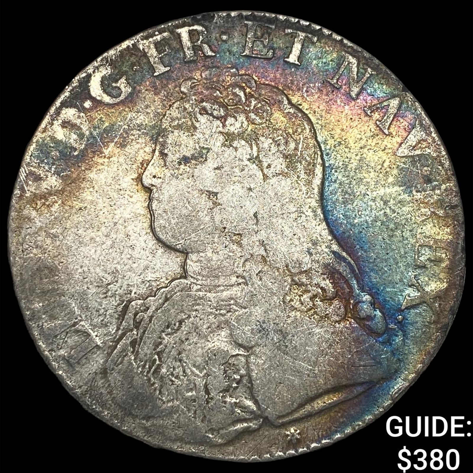 1740 France Silver 1 Ecu NEARLY UNCIRCULATED: 1740 France Silver 1 Ecu NEARLY UNCIRCULATED