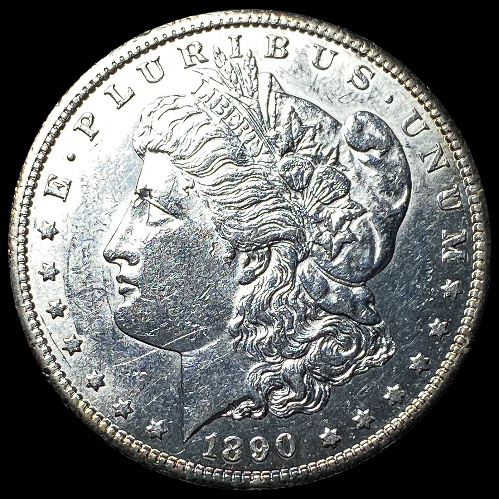 1890-S Silver Morgan Dollar CLOSELY UNCIRCULATED: 1890-S Silver Morgan Dollar CLOSELY UNCIRCULATED