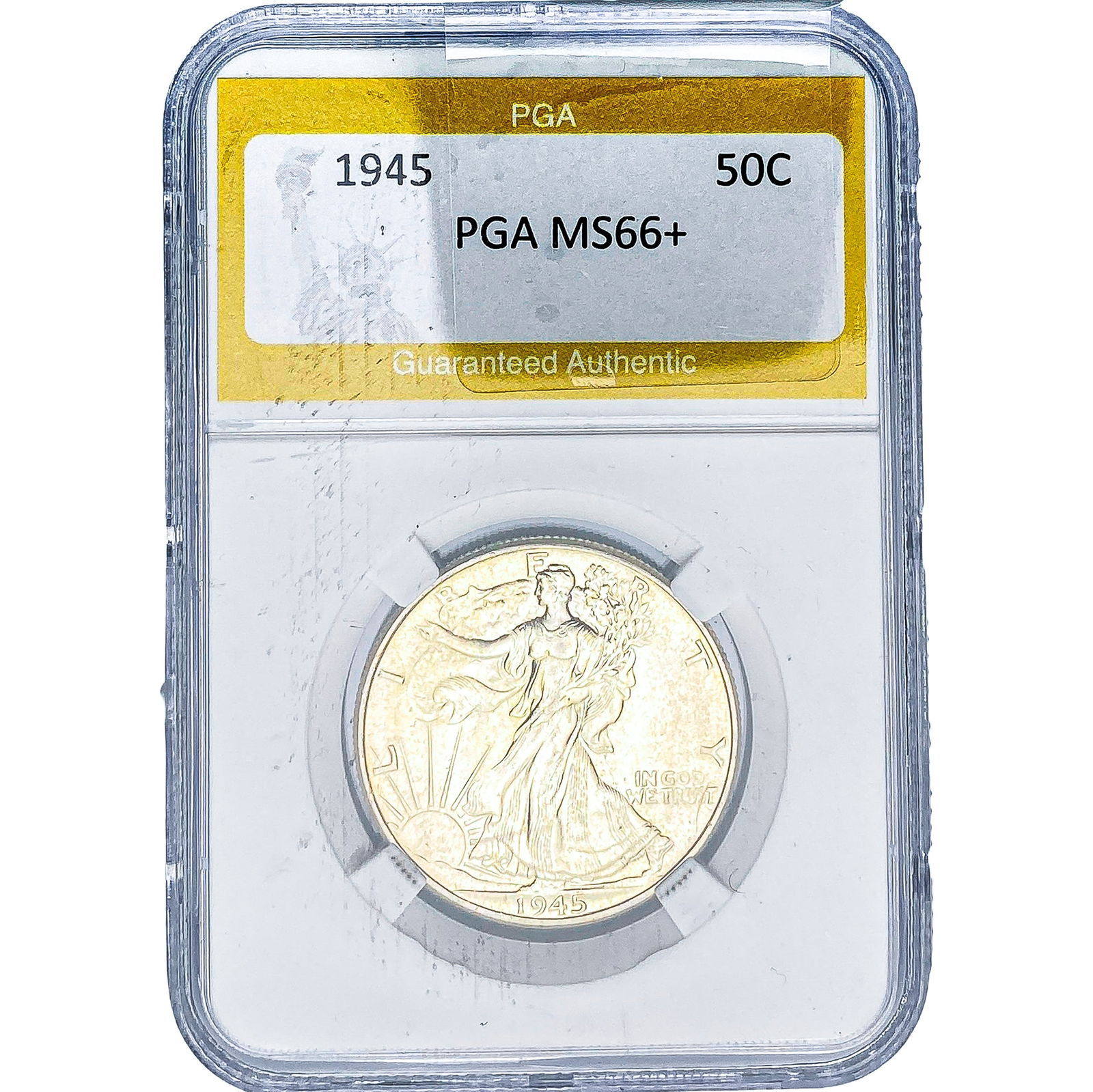 1945 Walking Liberty Half Dollar PGA MS66+: 1945 Walking Liberty Half Dollar PGA MS66+