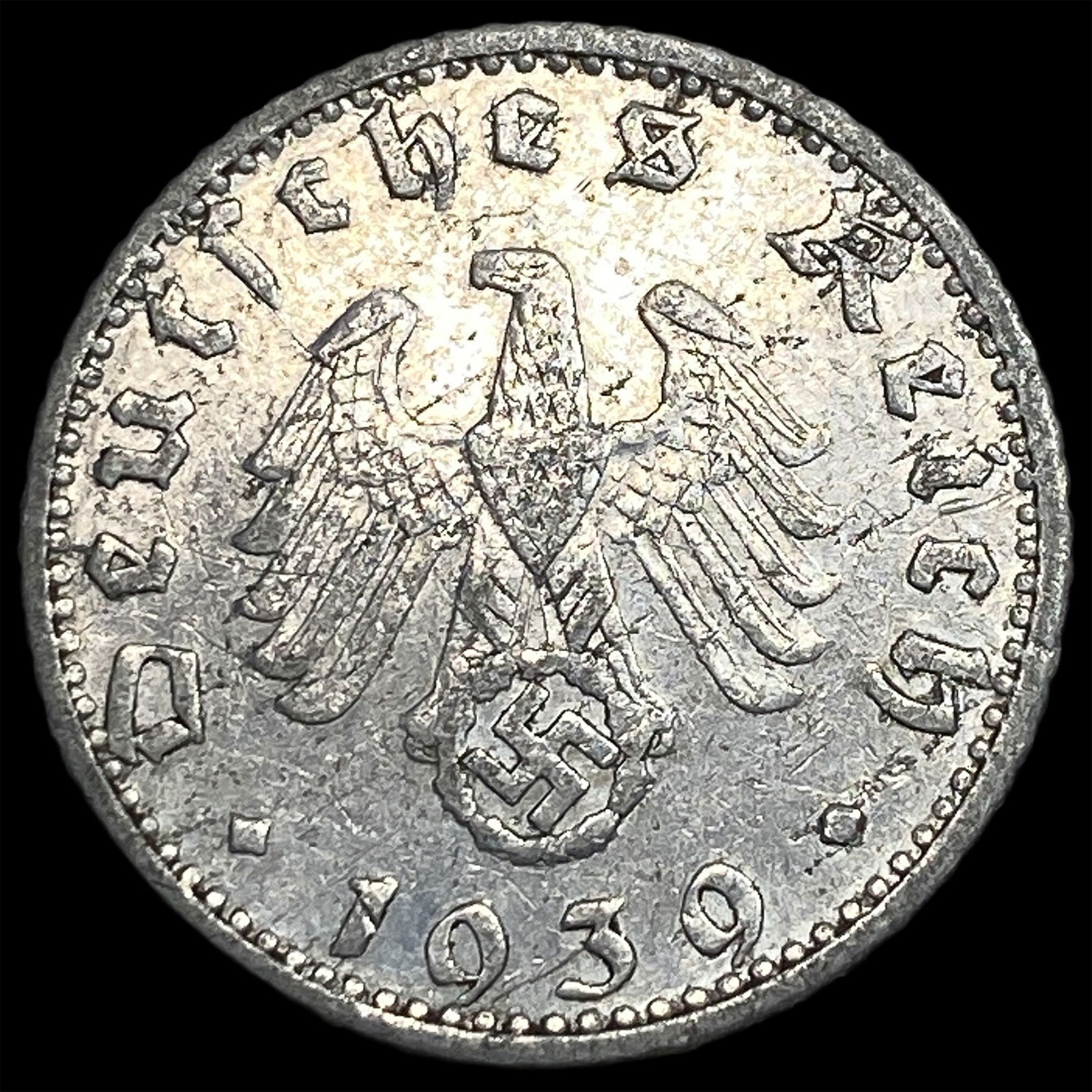 1939-E Germany Zinc 50 Reichspfennig UNCIRCULATED: 1939-E Germany Zinc 50 Reichspfennig UNCIRCULATED