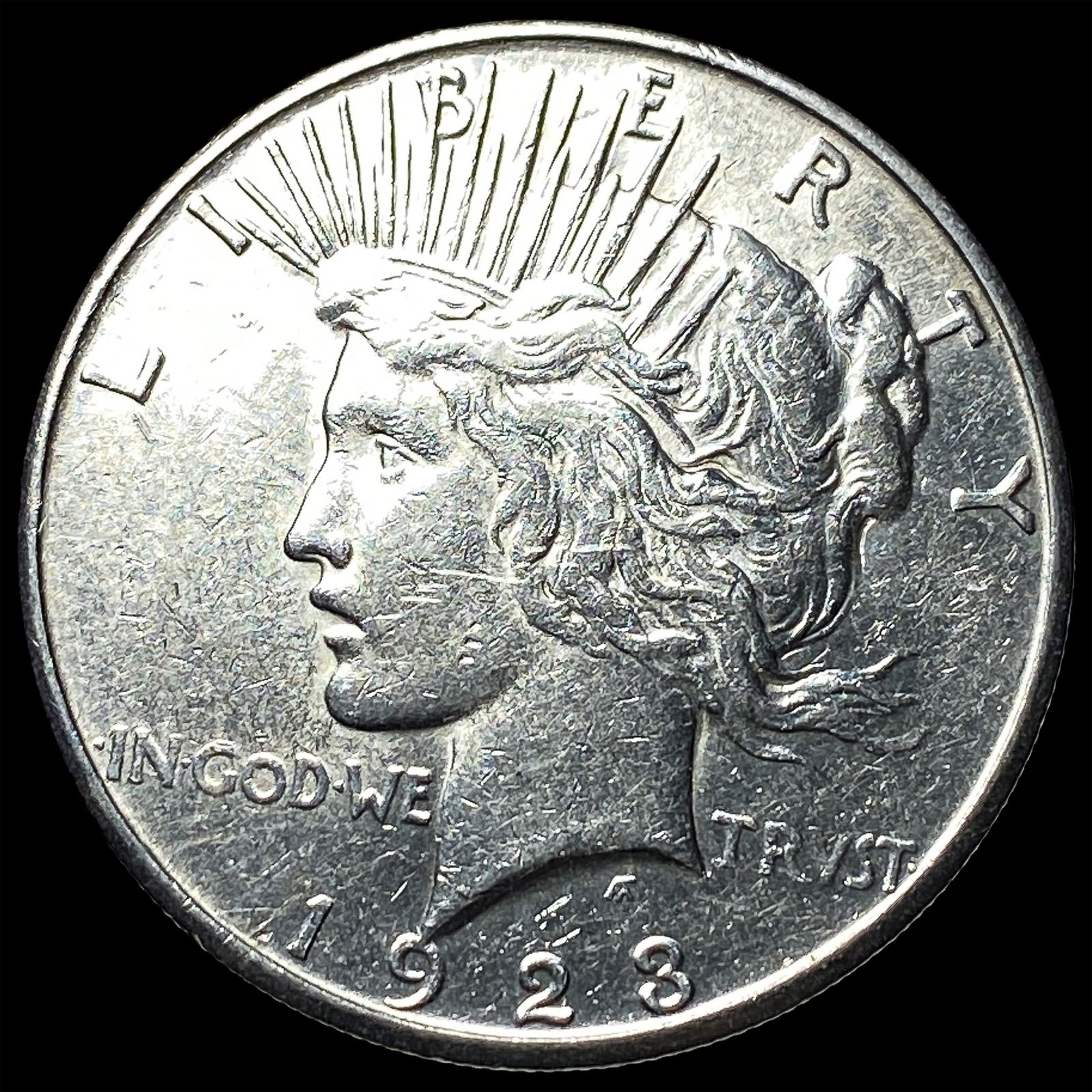 1923-S Silver Peace Dollar CLOSELY UNCIRCULATED: 1923-S Silver Peace Dollar CLOSELY UNCIRCULATED