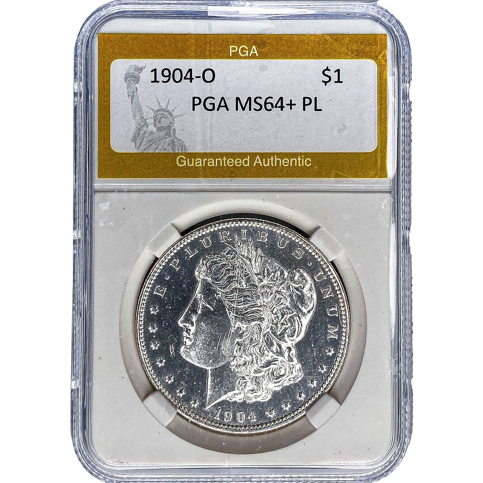 1904-O Morgan Silver Dollar PGA MS64+ PL: 1904-O Morgan Silver Dollar PGA MS64+ PL