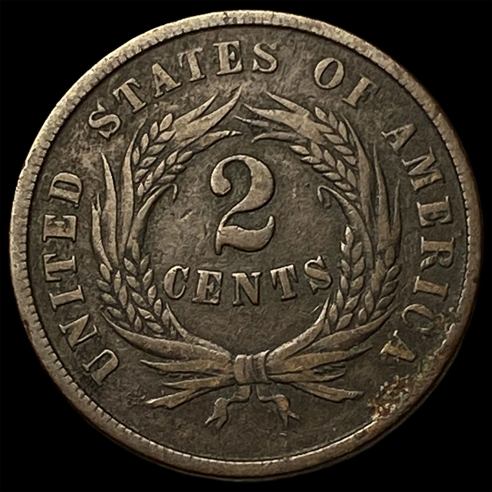 1864 Copper Two-Cent Piece ABOUT UNCIRCULATED - 2