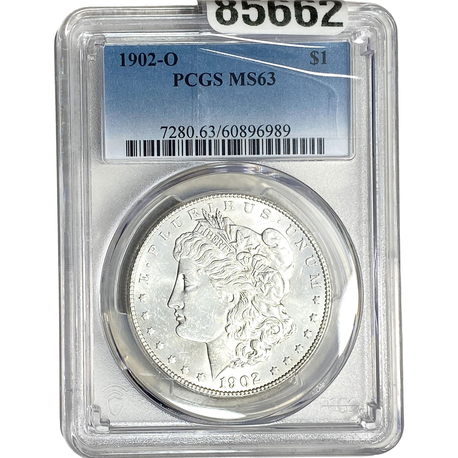 1902-O Morgan Silver Dollar PCGS MS63: 1902-O Morgan Silver Dollar PCGS MS63