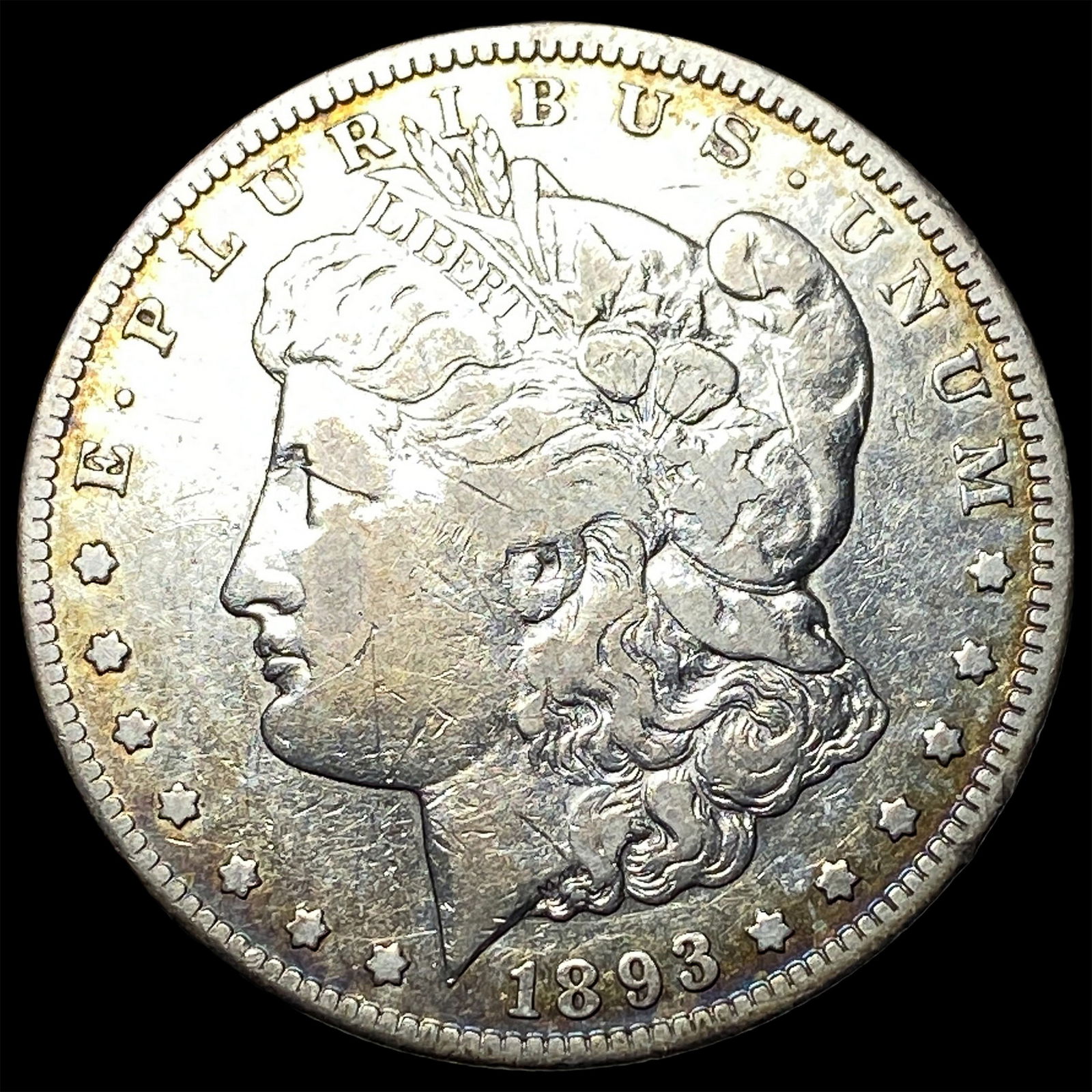 1893-CC Silver Morgan Dollar ABOUT UNCIRCULATED: 1893-CC Silver Morgan Dollar ABOUT UNCIRCULATED