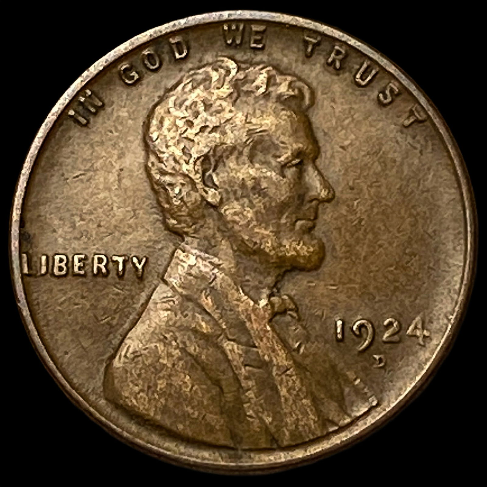 1924-D Lincoln Wheat Cent CHOICE AU (1 of 2)
