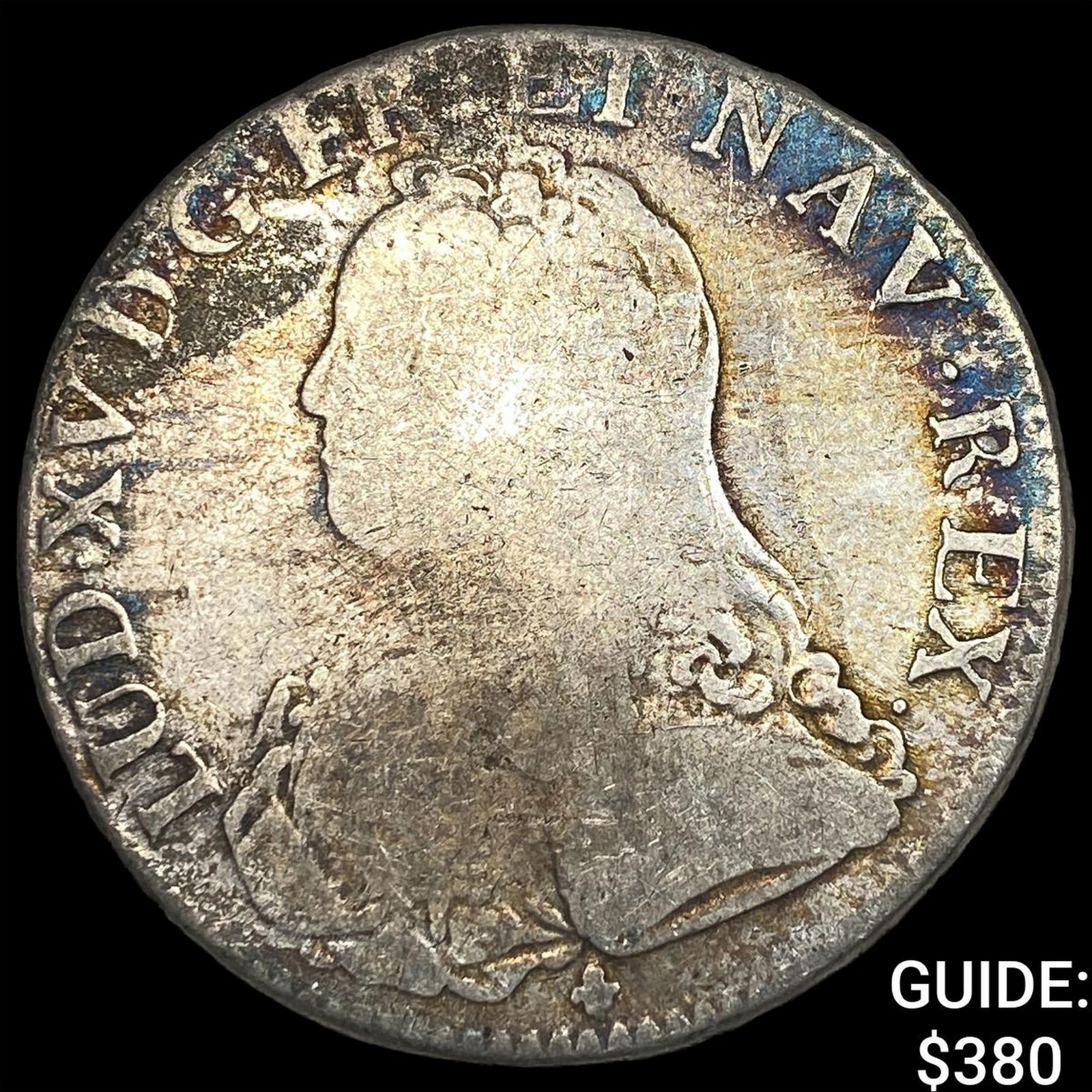 1727 France Silver 1 Ecu NEARLY UNCIRCULATED: 1727 France Silver 1 Ecu NEARLY UNCIRCULATED