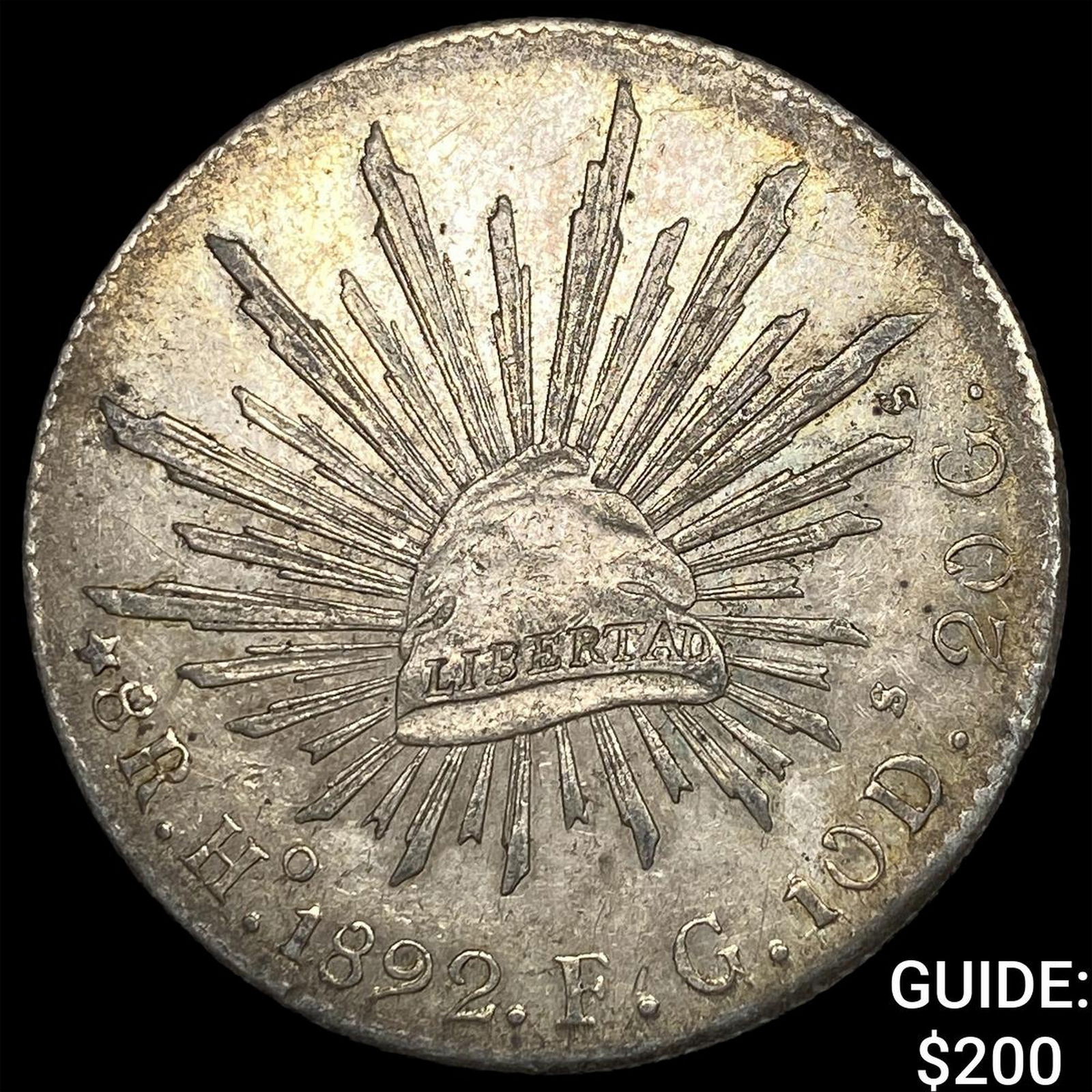 1892 Mexico Silver 8 Reales UNCIRCULATED: 1892 Mexico Silver 8 Reales UNCIRCULATED