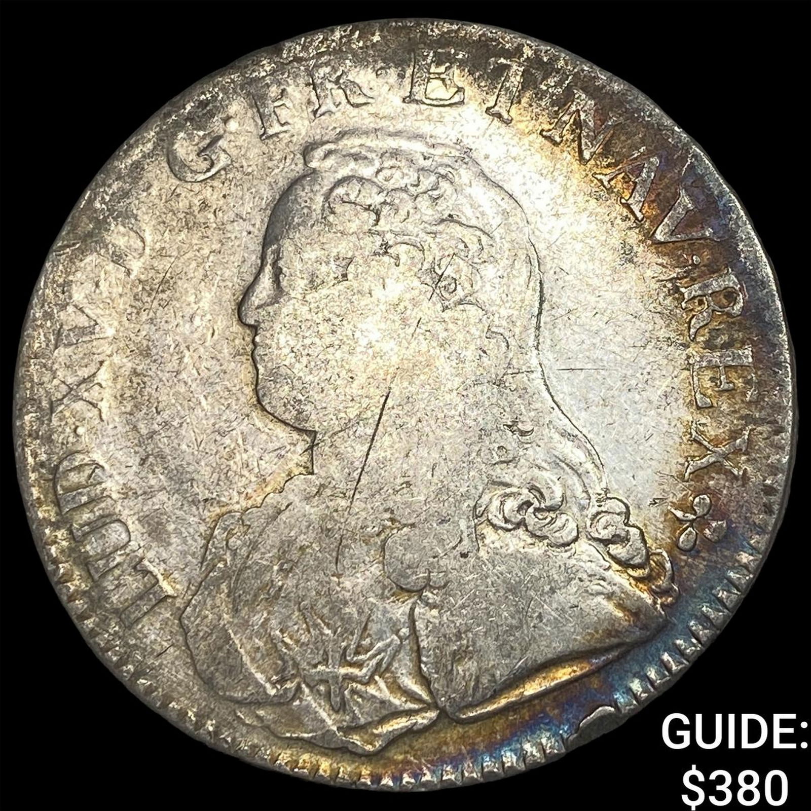 1727 France Silver 1 Ecu NEARLY UNCIRCULATED: 1727 France Silver 1 Ecu NEARLY UNCIRCULATED