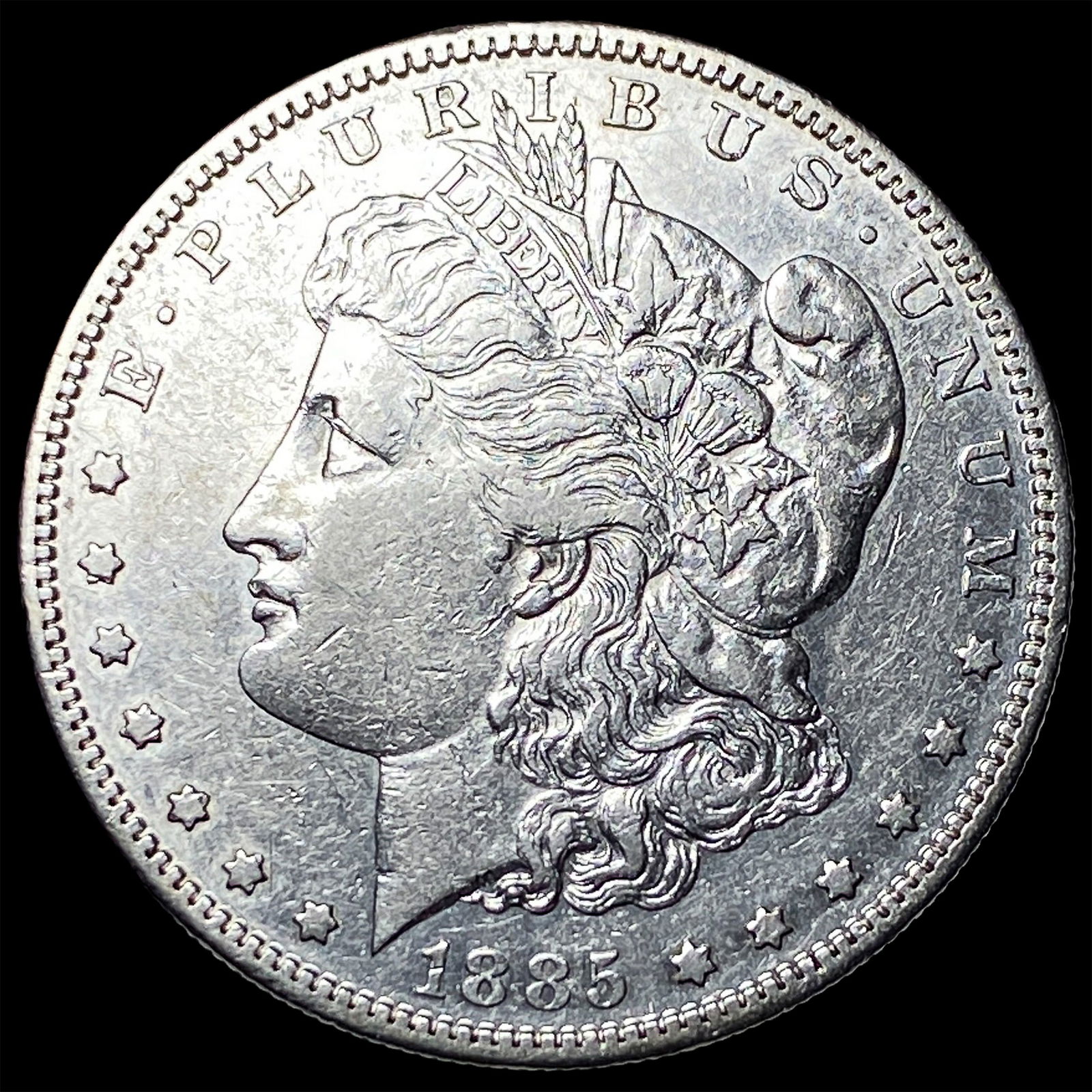 1885-S Silver Morgan Dollar CHOICE AU: 1885-S Silver Morgan Dollar CHOICE AU