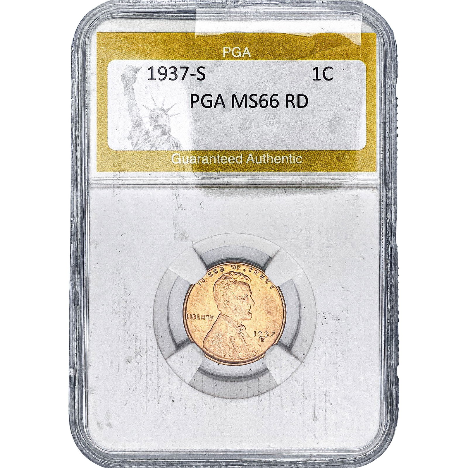 1937-S Wheat Cent PGA MS66 RD (1 of 2)