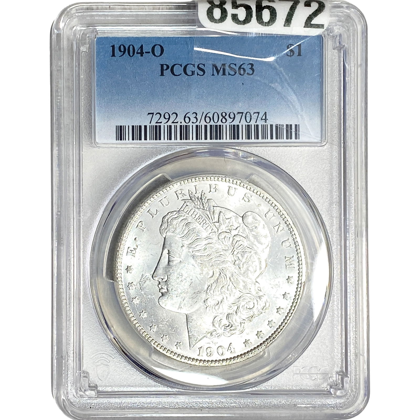 1904-O Morgan Silver Dollar PCGS MS63: 1904-O Morgan Silver Dollar PCGS MS63