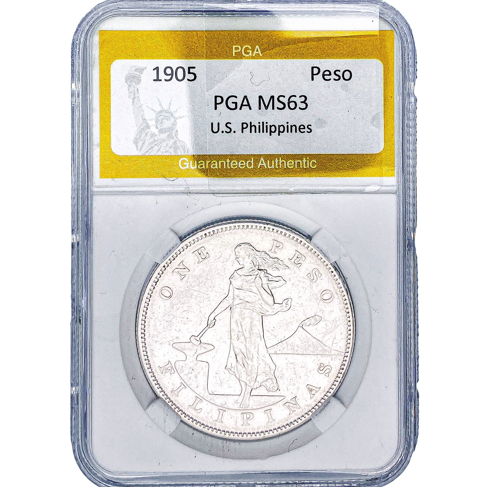 1905 US-Philippines Silver Peso PGA MS63: 1905 US-Philippines Silver Peso PGA MS63