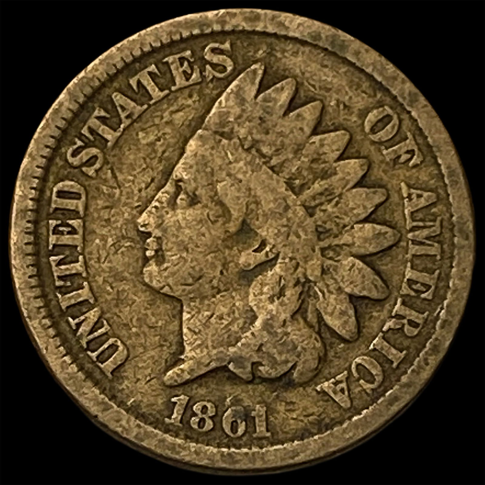 1861 Indian Head Cent NEARLY UNCIRCULATED: 1861 Indian Head Cent NEARLY UNCIRCULATED