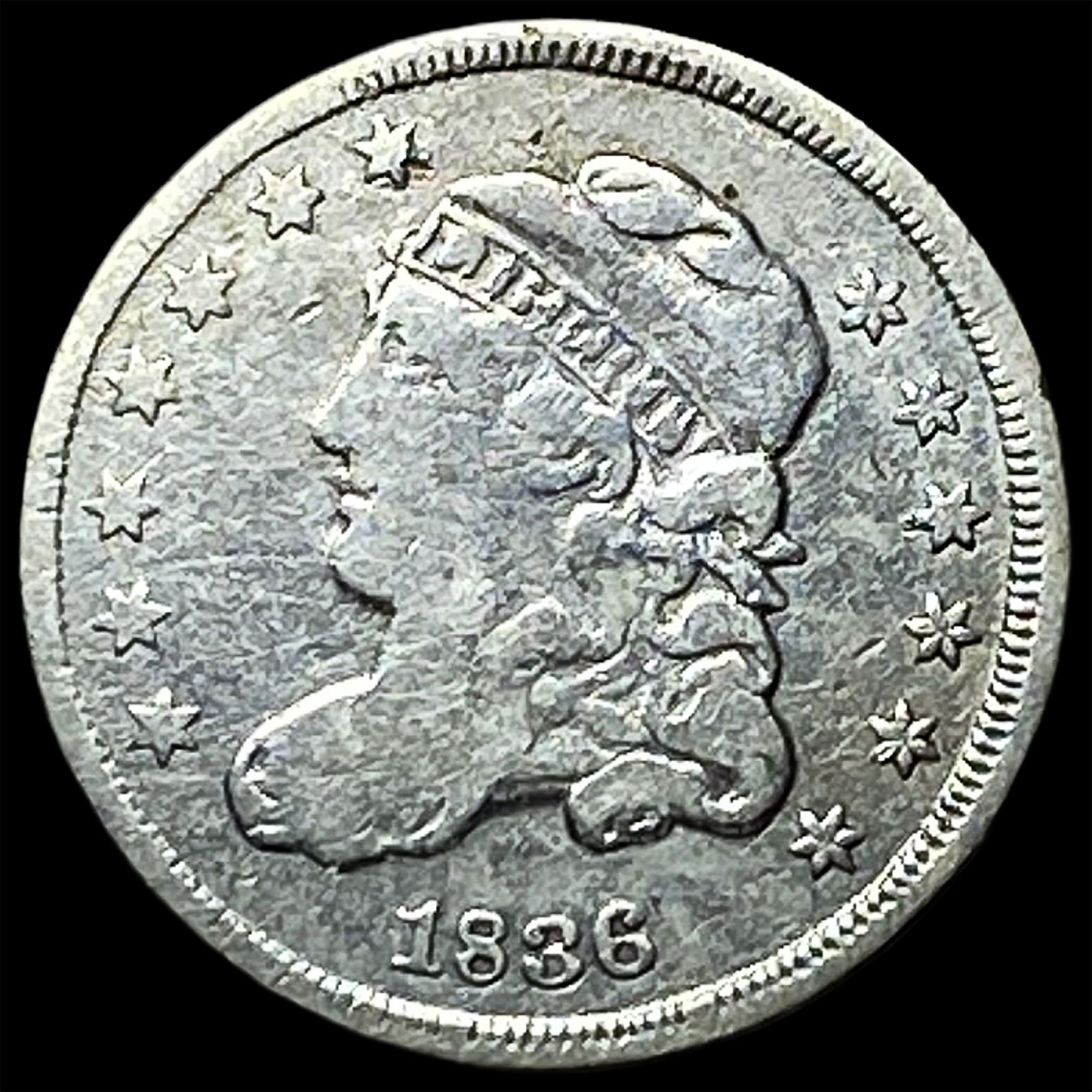 1836 Capped Bust Half Dime NICELY CIRCULATED: 1836 Capped Bust Half Dime NICELY CIRCULATED