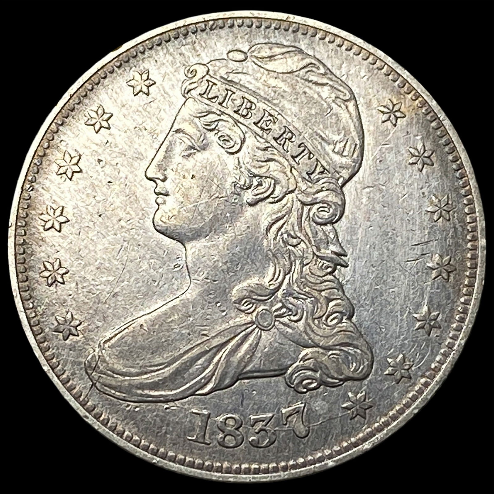 1837 Silver Capped Bust Half Dollar CLOSELY UNCIRCULATED (1 of 2)