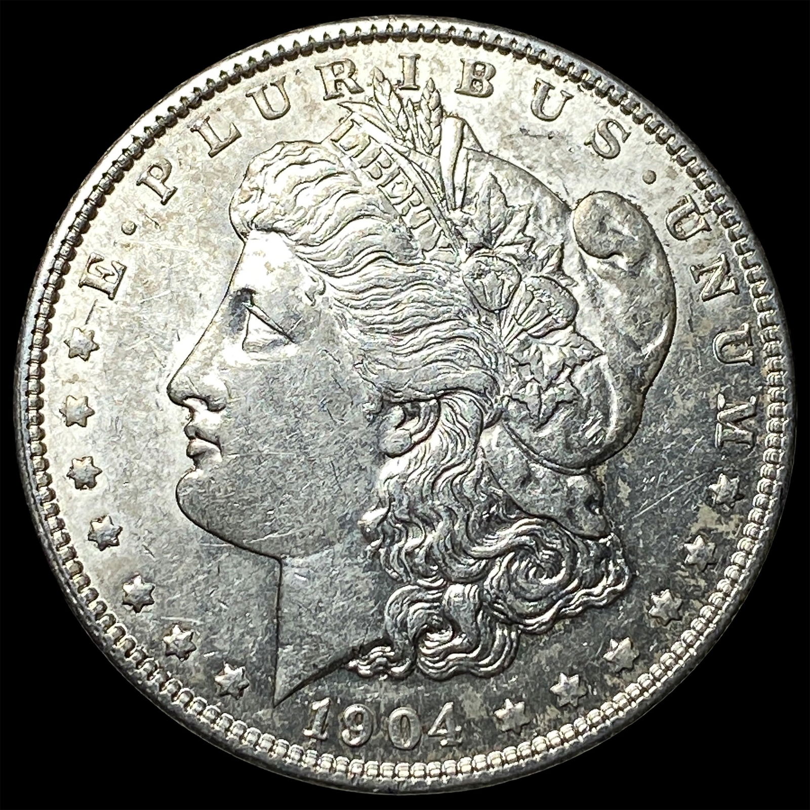 1904 Morgan Silver Dollar CLOSELY UNCIRCULATED: 1904 Morgan Silver Dollar CLOSELY UNCIRCULATED