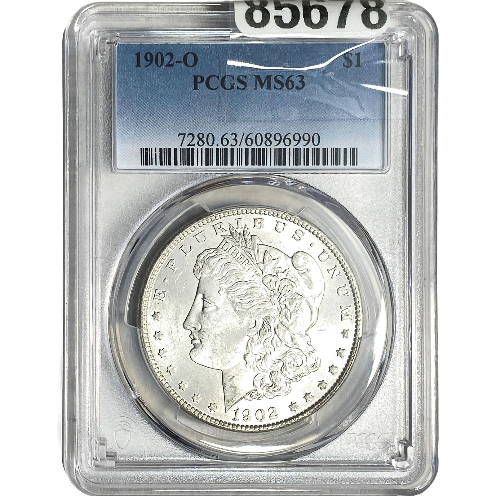 1902-O Morgan Silver Dollar PCGS MS63: 1902-O Morgan Silver Dollar PCGS MS63