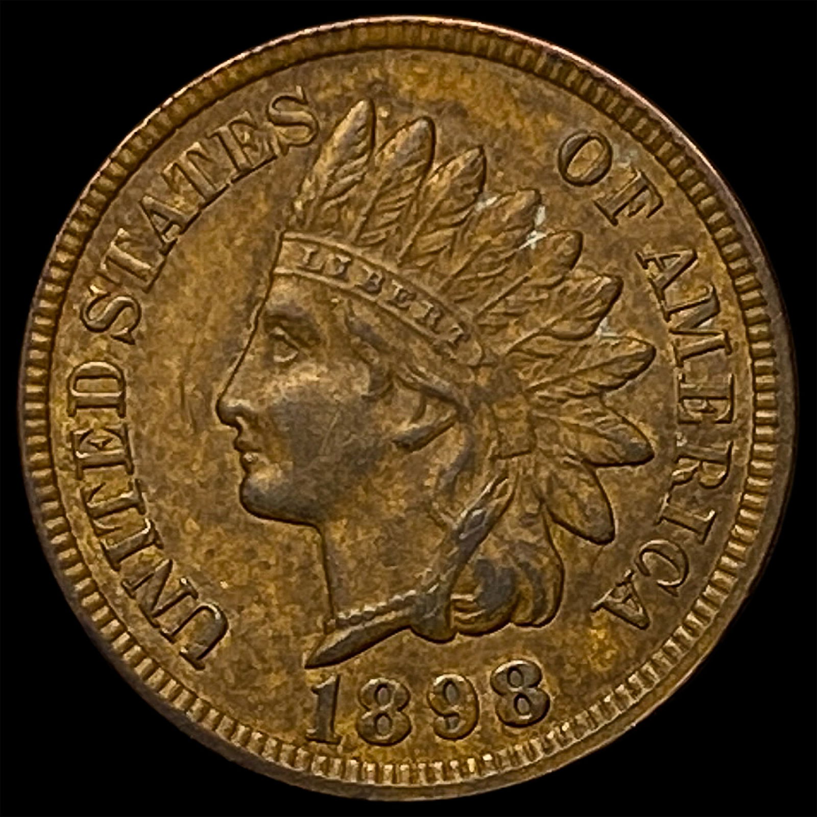 1898 Indian Head Cent CHOICE AU: 1898 Indian Head Cent CHOICE AU