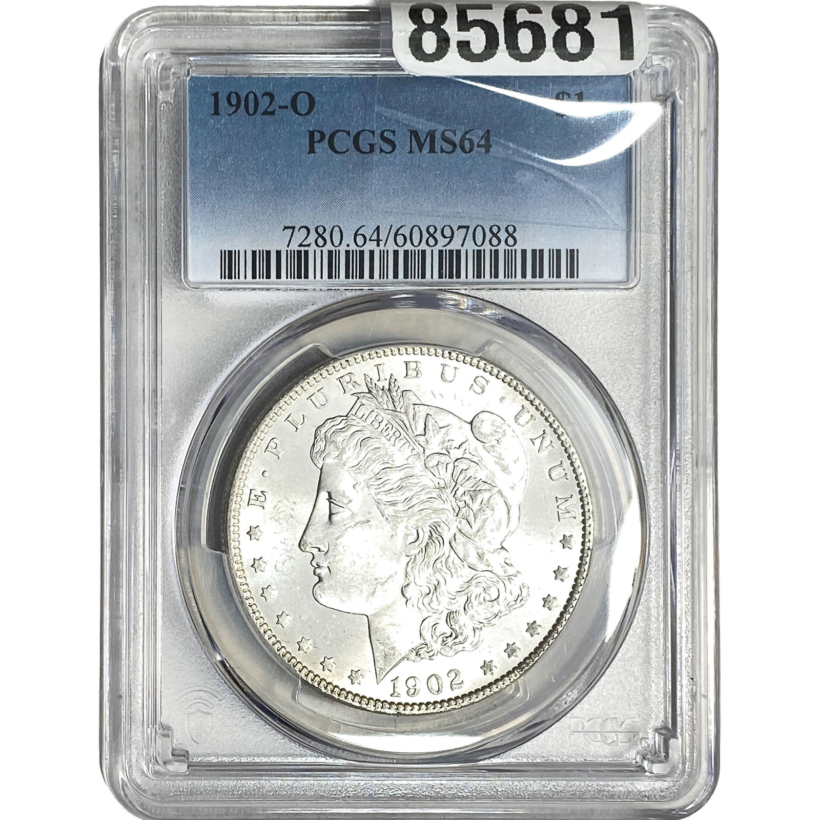 1902-O Morgan Silver Dollar PCGS MS64: 1902-O Morgan Silver Dollar PCGS MS64
