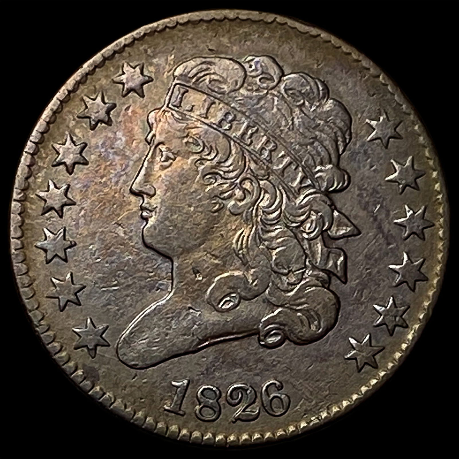 1826 Copper Half Cent CLOSELY UNCIRCULATED: 1826 Copper Half Cent CLOSELY UNCIRCULATED