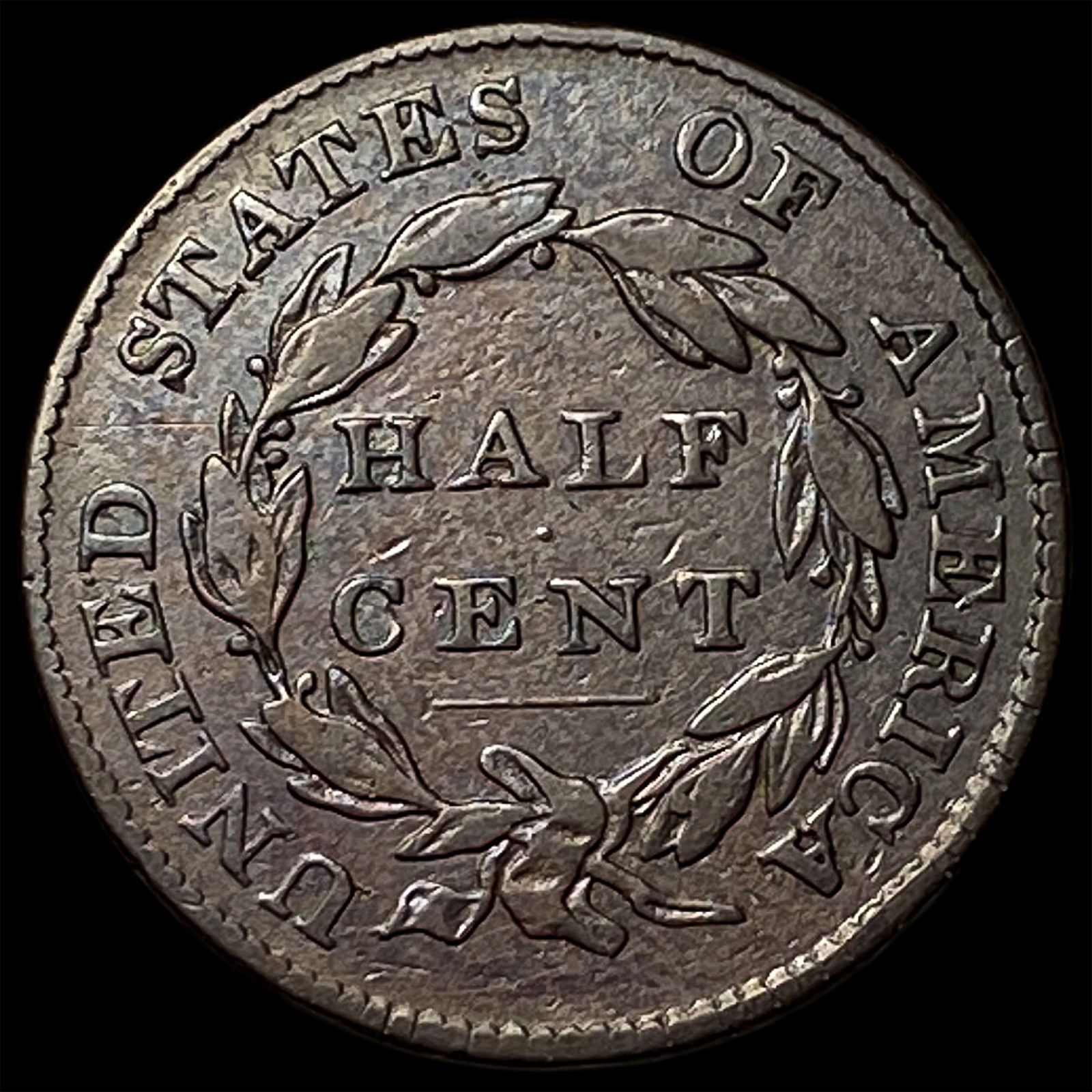 1826 Copper Half Cent CLOSELY UNCIRCULATED - 2