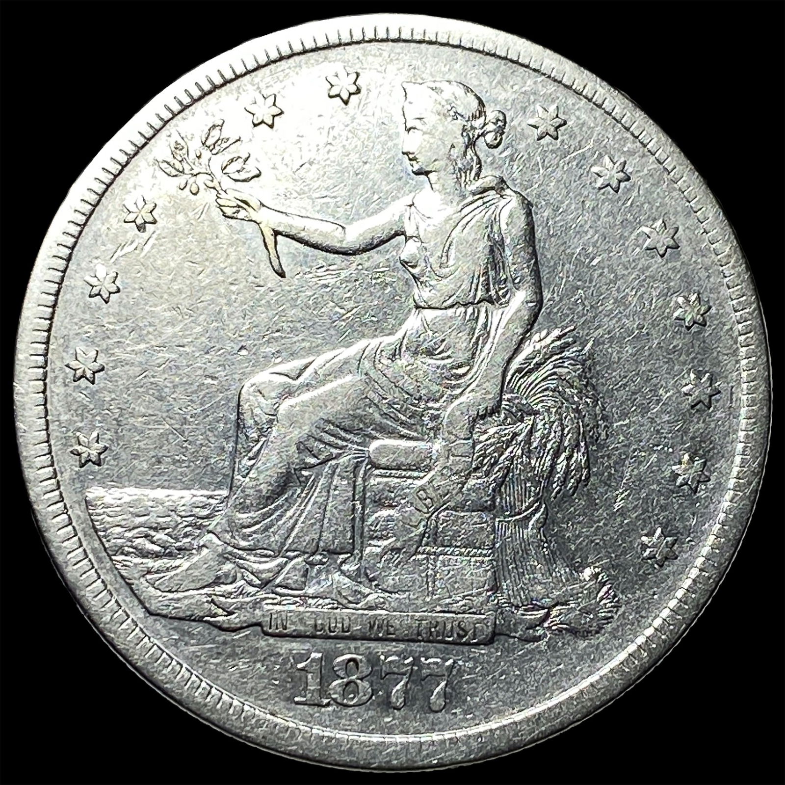 1877-S Silver Trade Dollar NEARLY UNCIRCULATED (1 of 2)