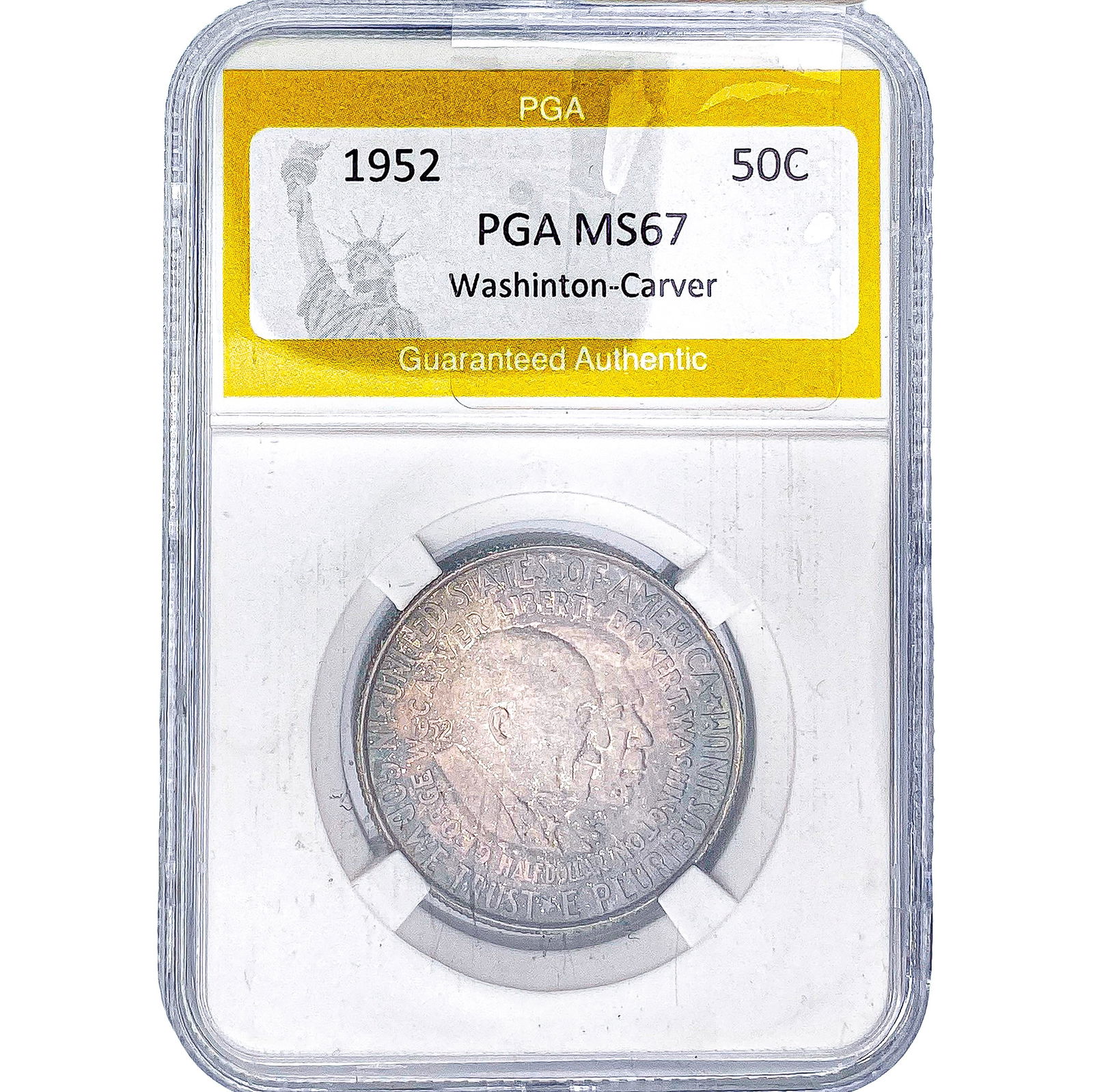 1952 Washington Carver Half Dollar PGA MS67: 1952 Washington Carver Half Dollar PGA MS67