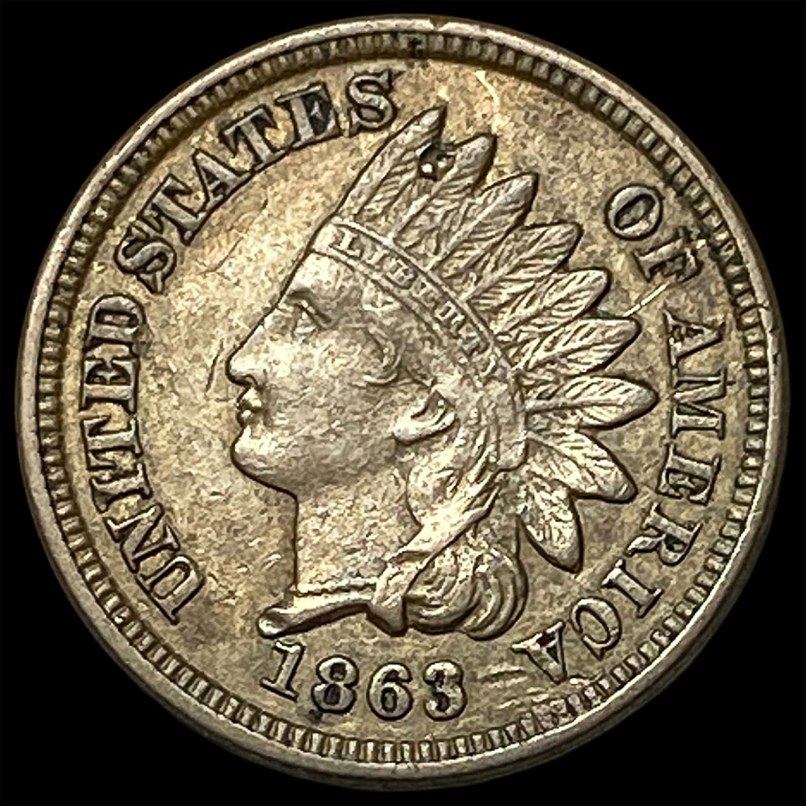 1863 Indian Head Cent CLOSELY UNCIRCULATED (1 of 2)