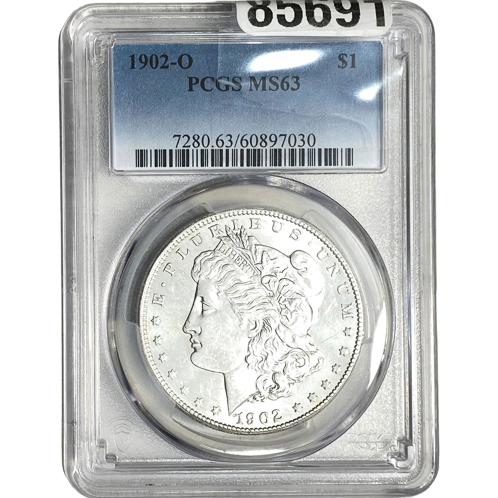 1902-O Morgan Silver Dollar PCGS MS63: 1902-O Morgan Silver Dollar PCGS MS63