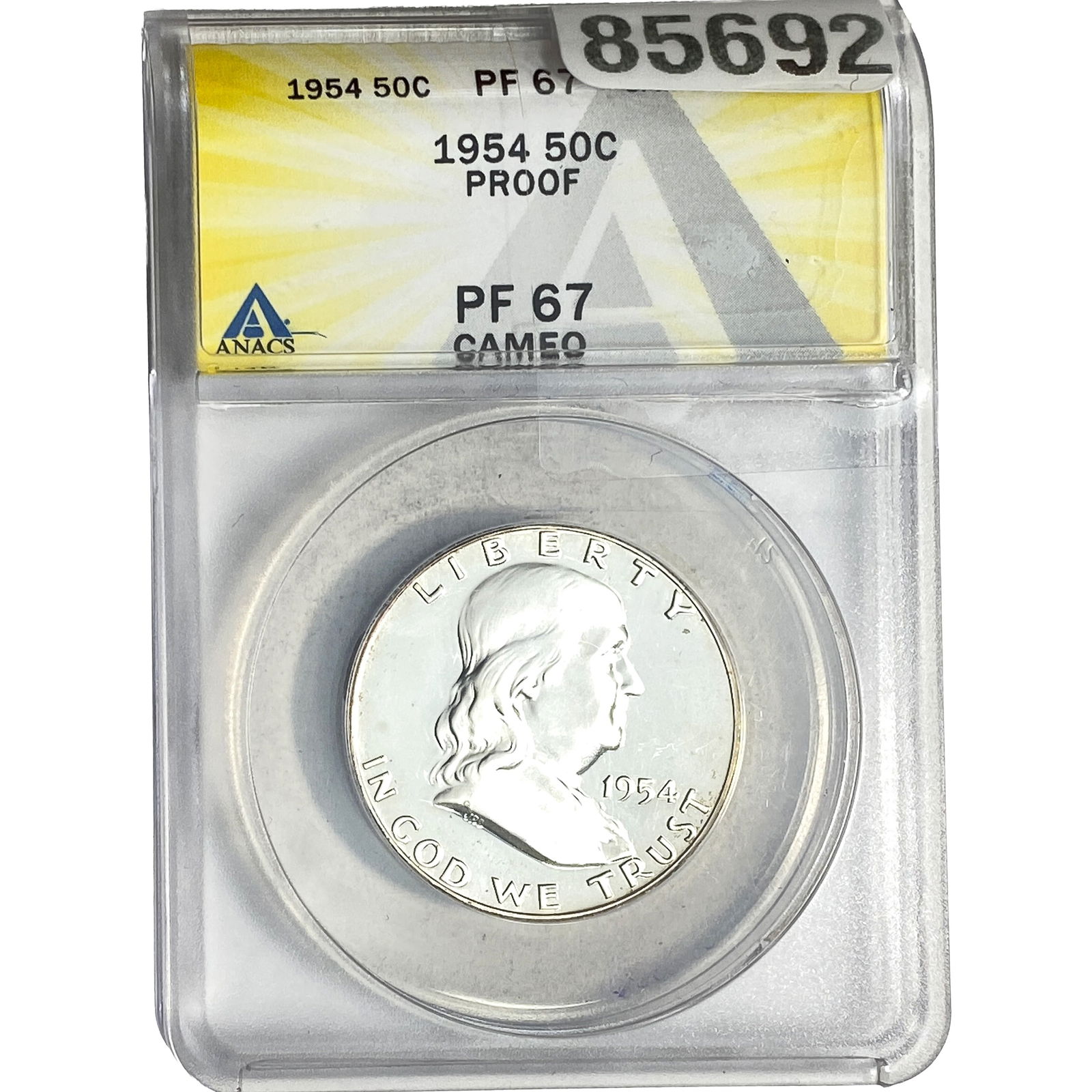 1964 Franklin Half Dollar ANACS PF67 Cameo (1 of 2)