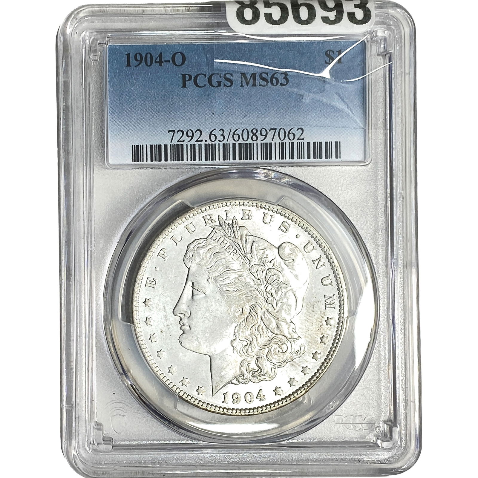1904-O Morgan Silver Dollar PCGS MS63: 1904-O Morgan Silver Dollar PCGS MS63