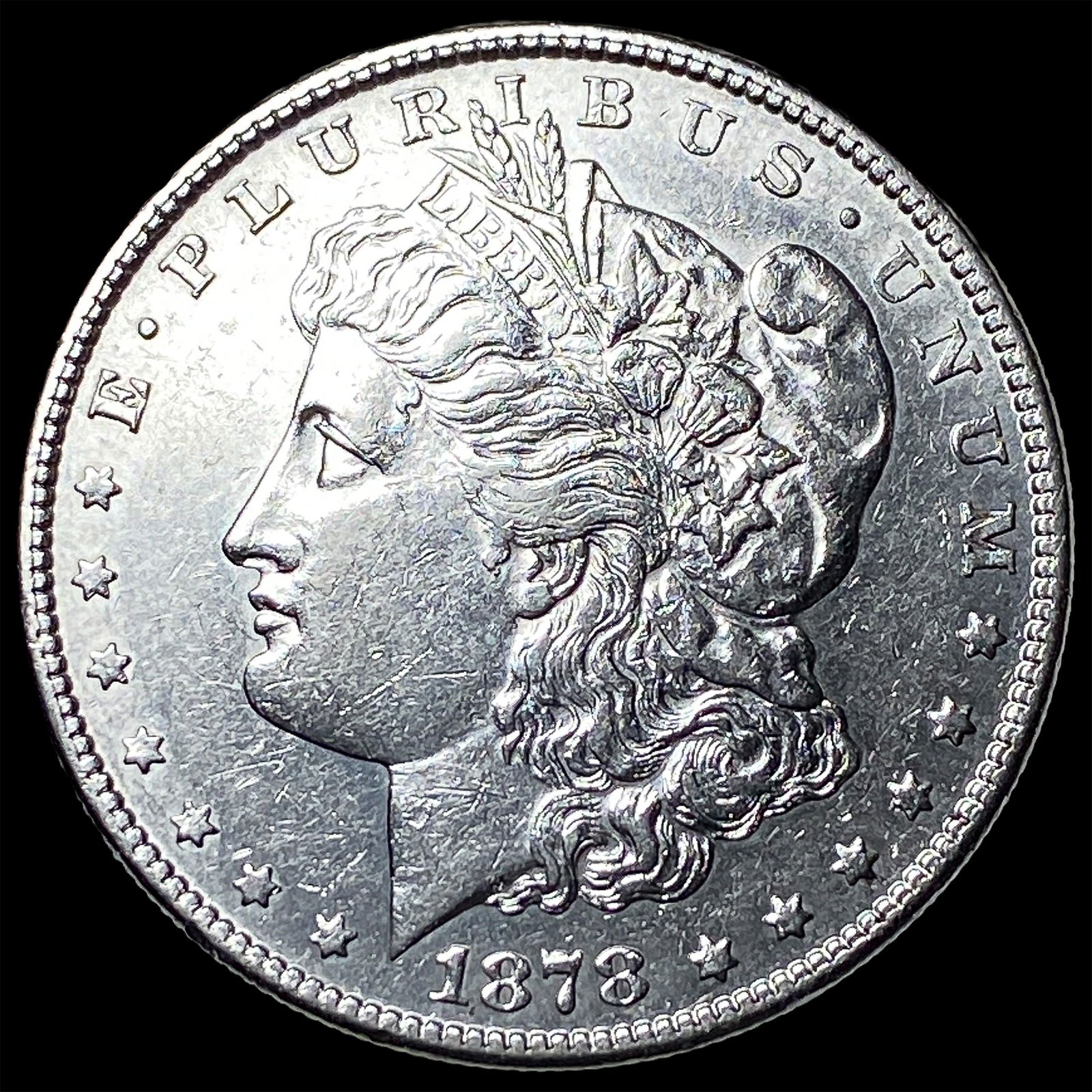 1878-S Silver Morgan Dollar CHOICE AU: 1878-S Silver Morgan Dollar CHOICE AU