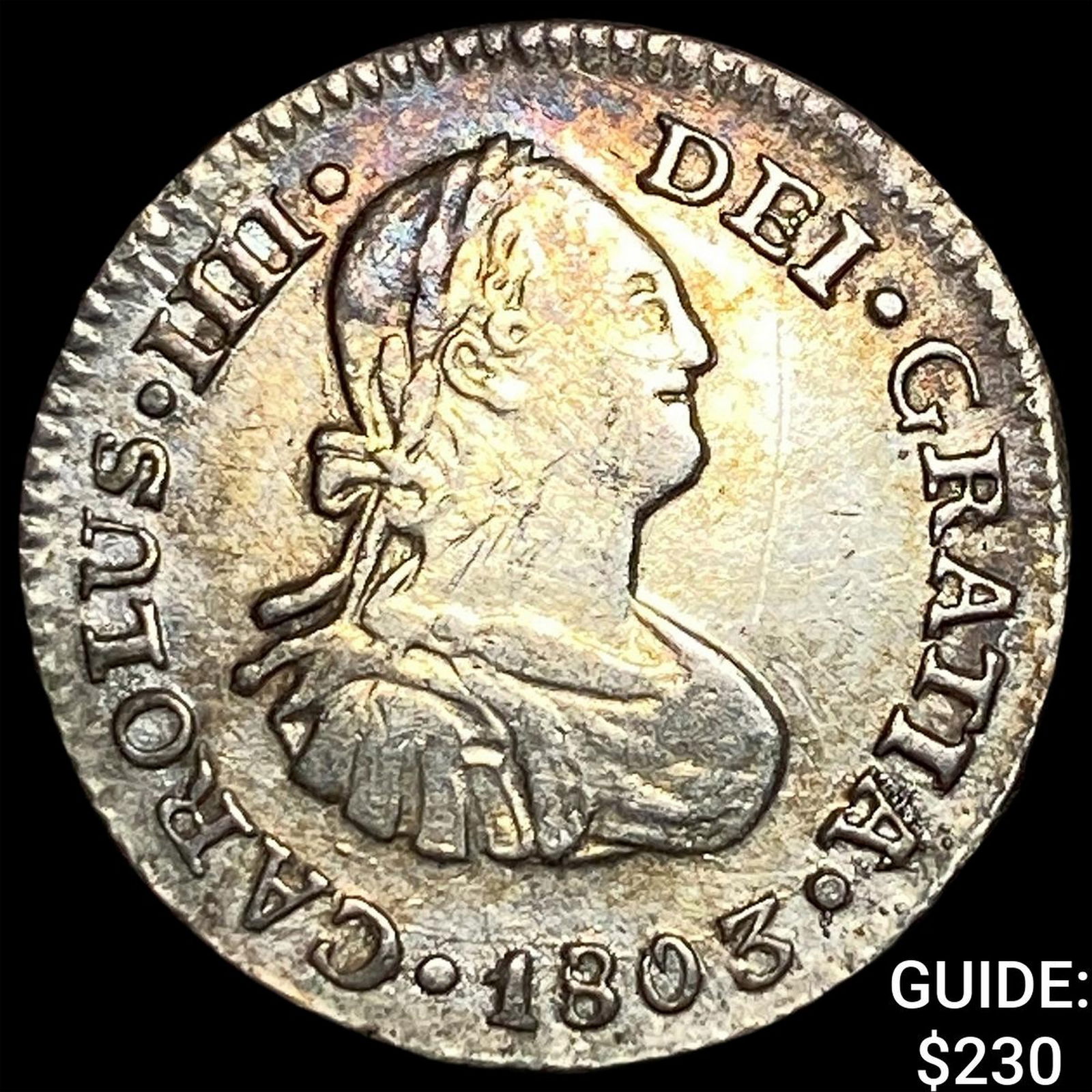 1803 Colonial Spain Silver 1/2 Reale HIGH GRADE (1 of 2)