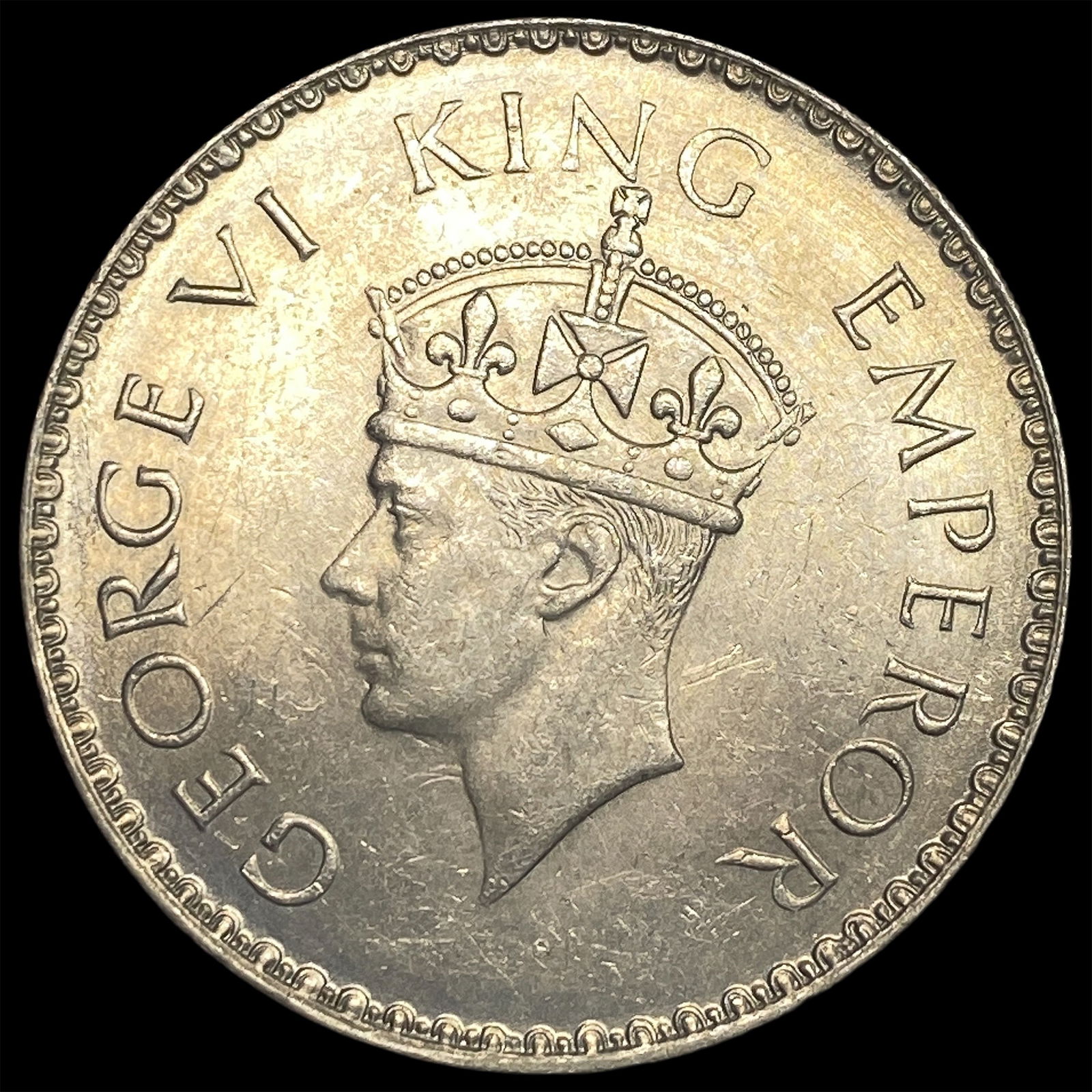 1941 British India SIlver 1 Rupee UNCIRCULATED: 1941 British India SIlver 1 Rupee UNCIRCULATED