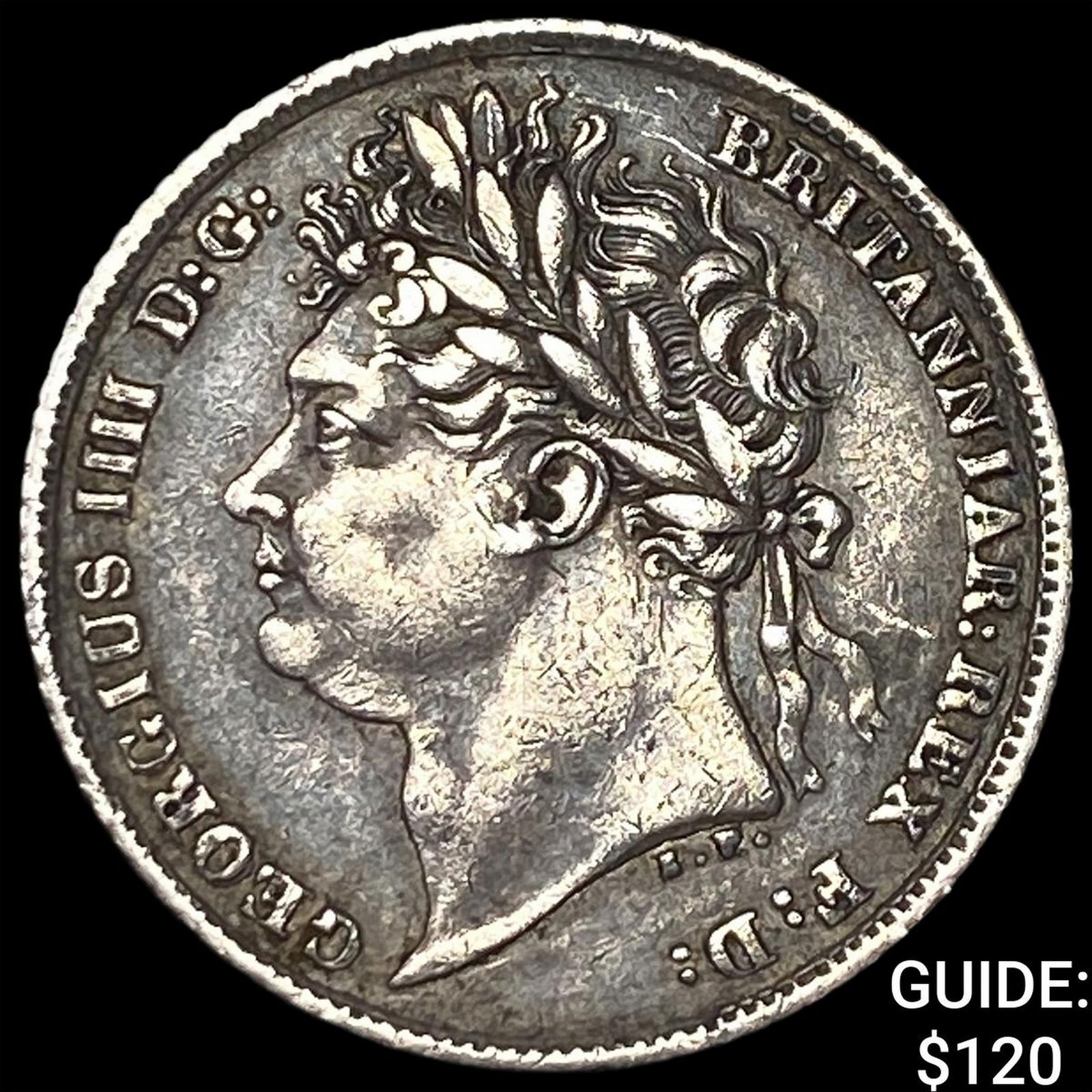 1825 Great Britain Silver 6 Pence CLOSELY UNCIRCULATED: 1825 Great Britain Silver 6 Pence CLOSELY UNCIRCULATED
