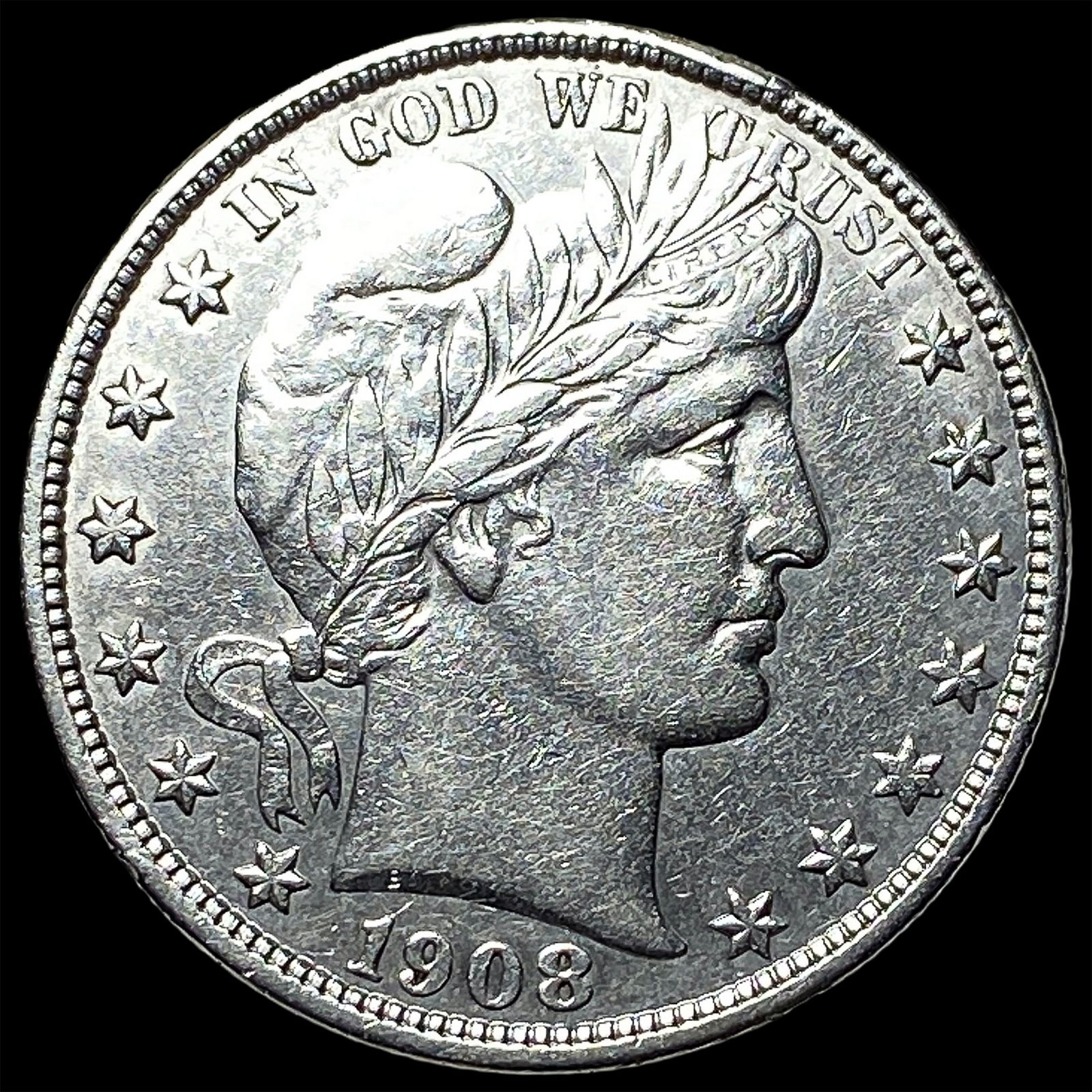 1908-D Silver Barber Half Dollar UNCIRCULATED: 1908-D Silver Barber Half Dollar UNCIRCULATED