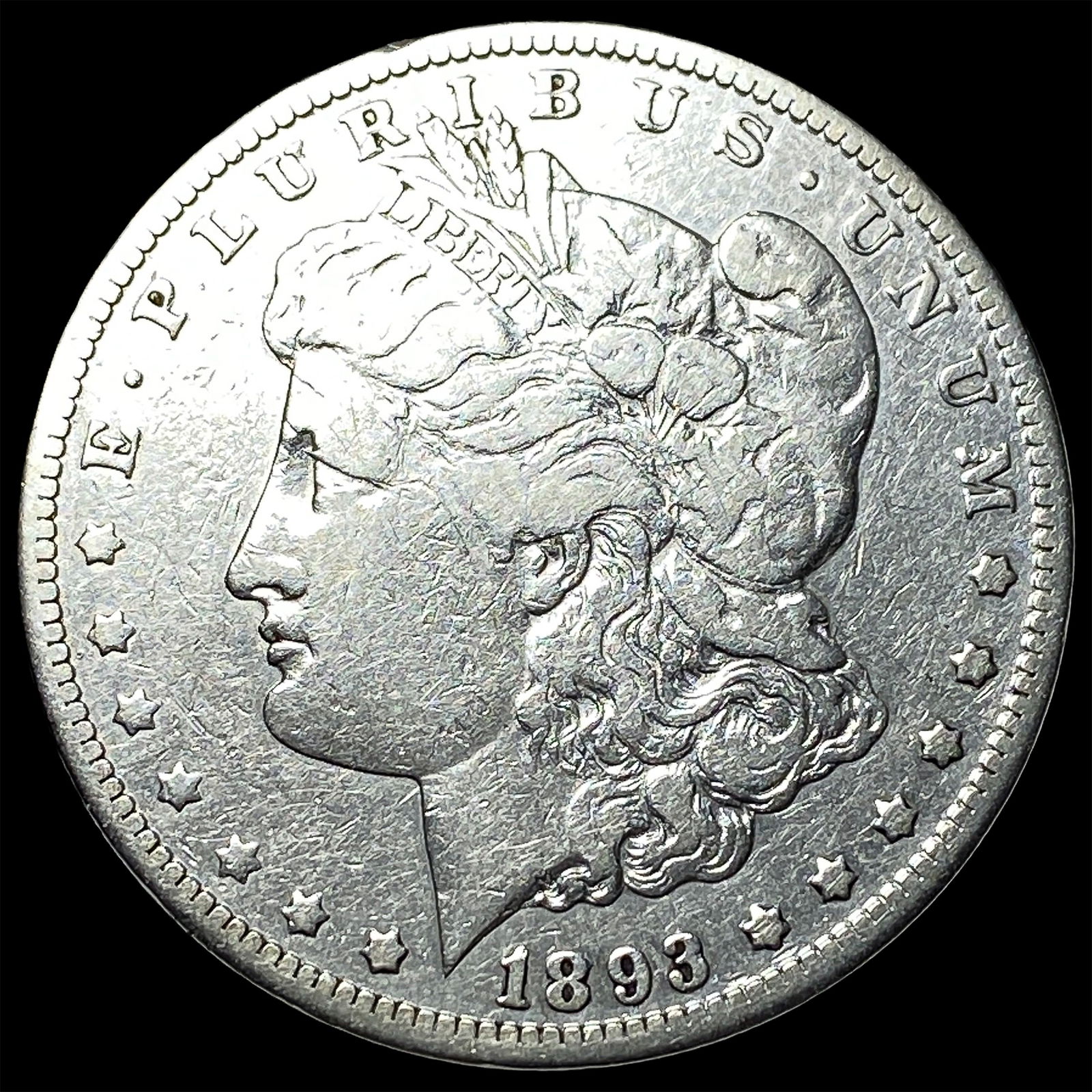 1893-CC Silver Morgan Dollar NEARLY UNCIRCULATED: 1893-CC Silver Morgan Dollar NEARLY UNCIRCULATED