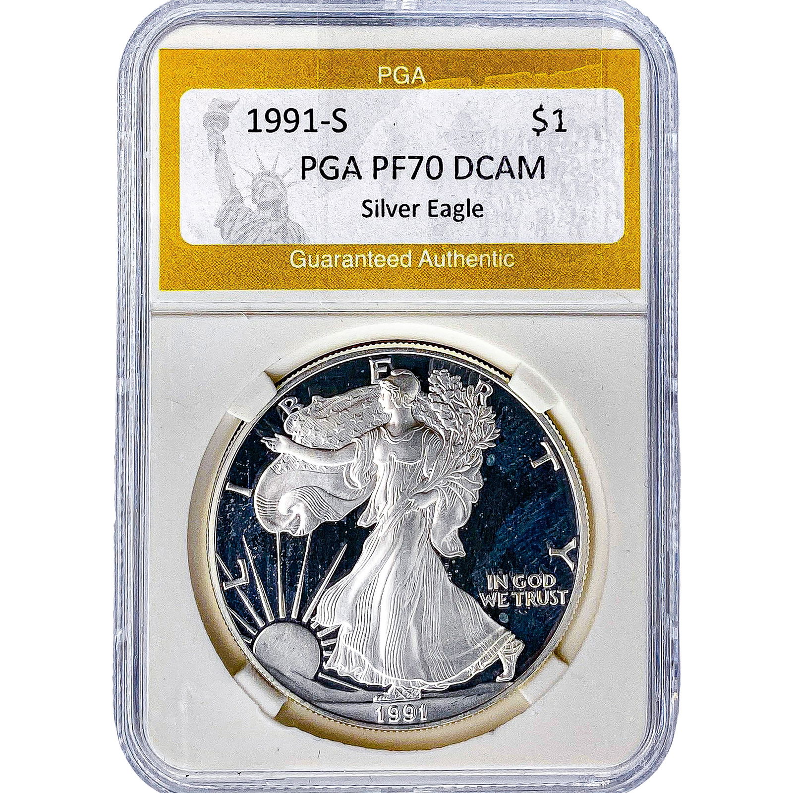 1991-S Silver Eagle PGA PF70 DCAM: 1991-S Silver Eagle PGA PF70 DCAM