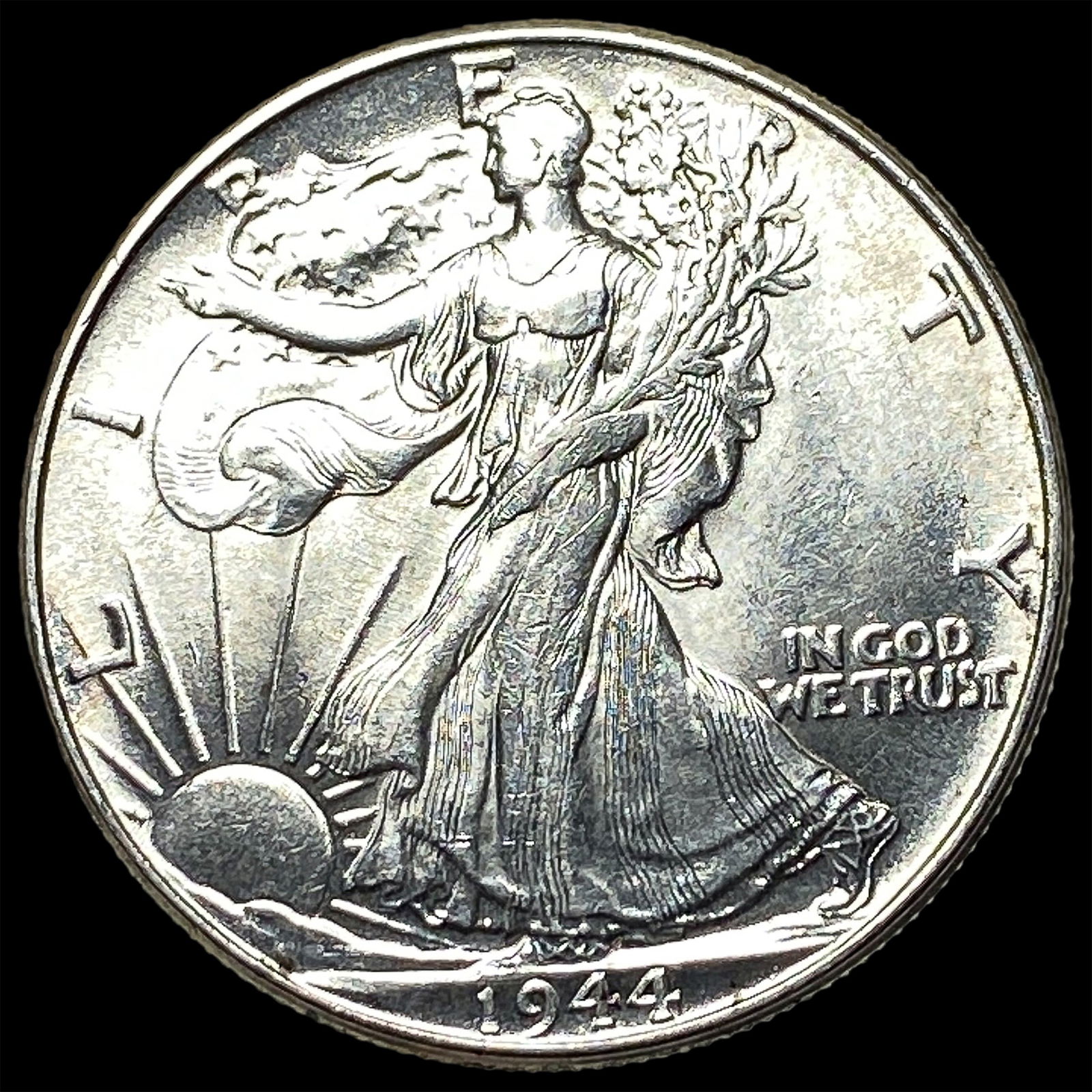 1944 Silver Half Dollar (Walking Liberty) CHOICE BU: 1944 Silver Half Dollar (Walking Liberty) CHOICE BU