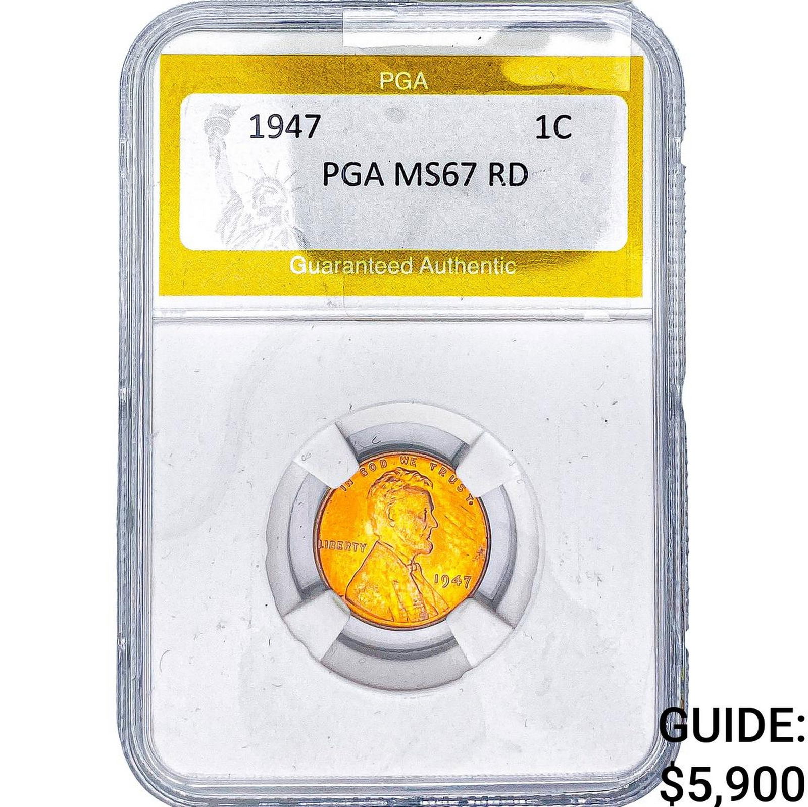 1947 Wheat Cent PGA MS67 RD: 1947 Wheat Cent PGA MS67 RD