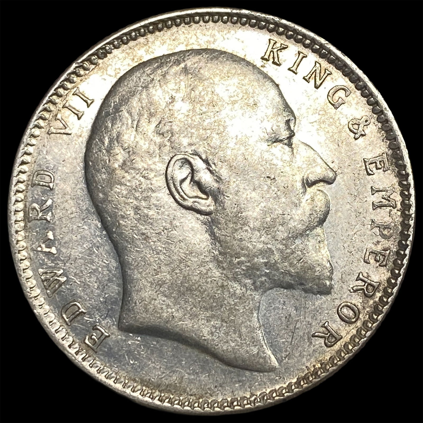 1905 British India Silver 1 Rupee CLOSELY UNCIRCULATED: 1905 British India Silver 1 Rupee CLOSELY UNCIRCULATED