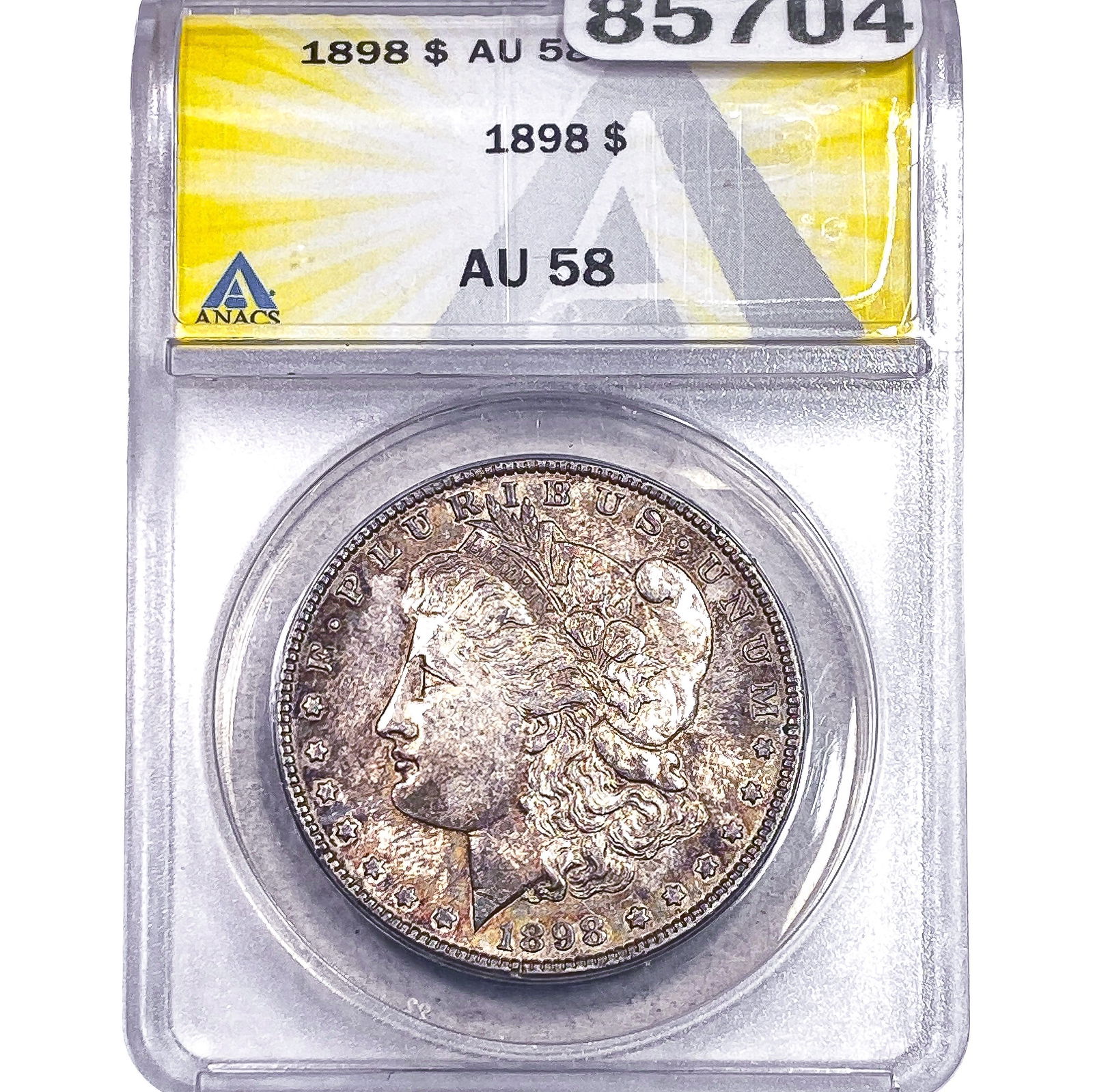 1898 Morgan Silver Dollar ANACS AU58: 1898 Morgan Silver Dollar ANACS AU58