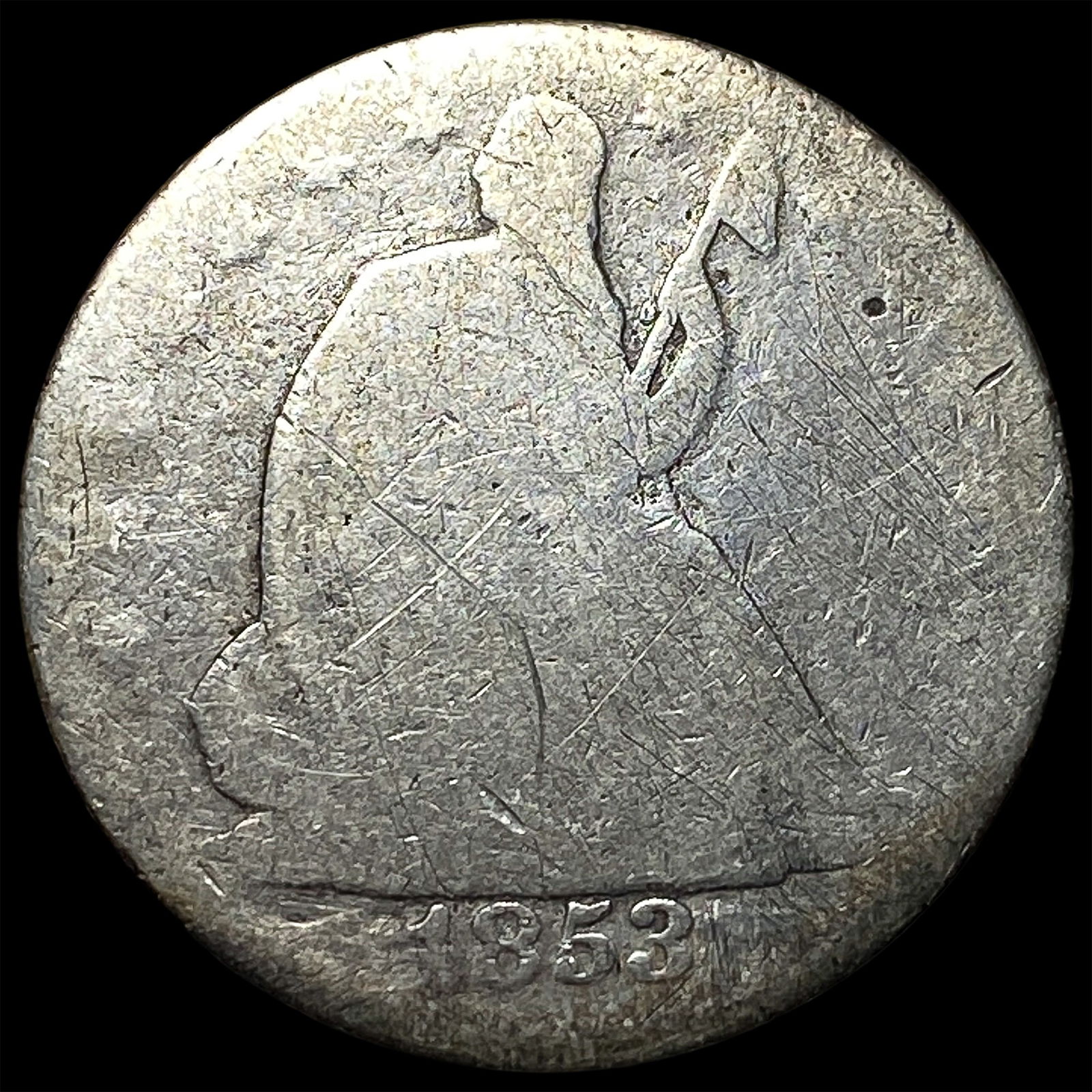 1853 Seated Liberty Half Dollar (No Arrows) NICELY CIRCULATED: 1853 Seated Liberty Half Dollar (No Arrows) NICELY CIRCULATED