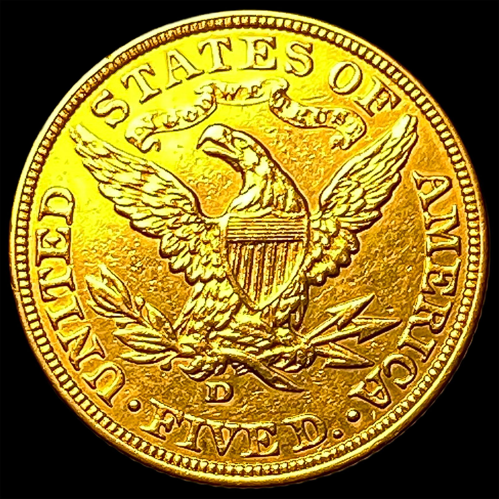 1907-D Gold $5 Half Eagle UNCIRCULATED - 2