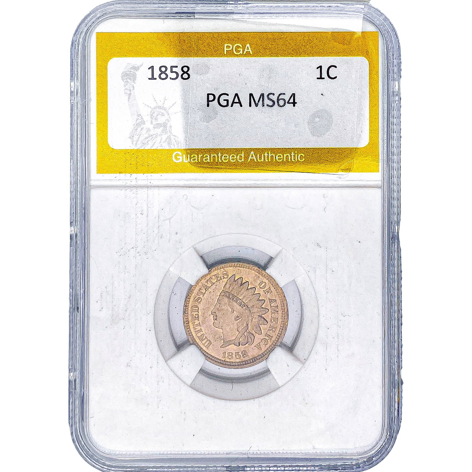 1858 Indian Head Cent PGA MS64: 1858 Indian Head Cent PGA MS64