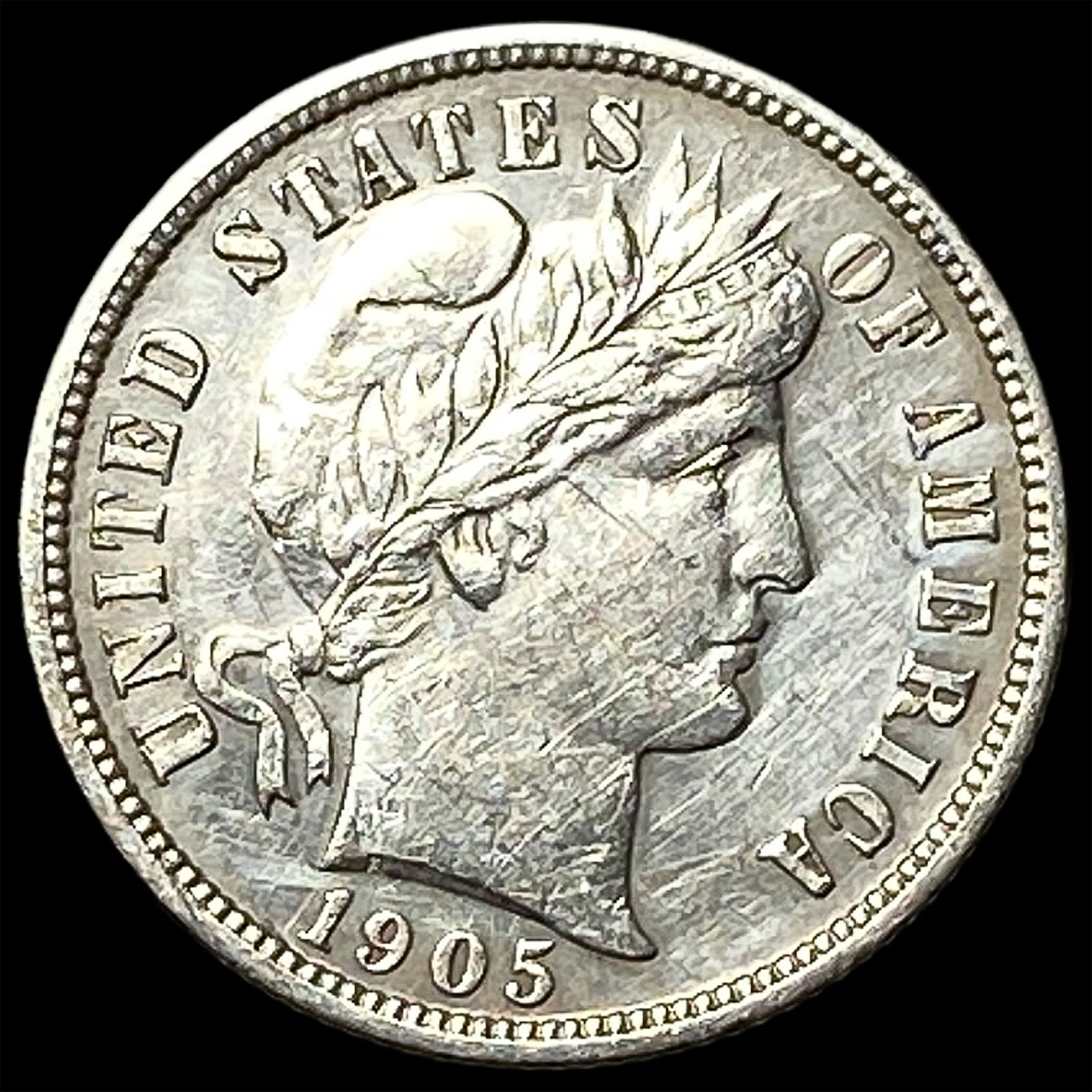 1905 Silver Barber Dime CLOSELY UNCIRCULATED: 1905 Silver Barber Dime CLOSELY UNCIRCULATED