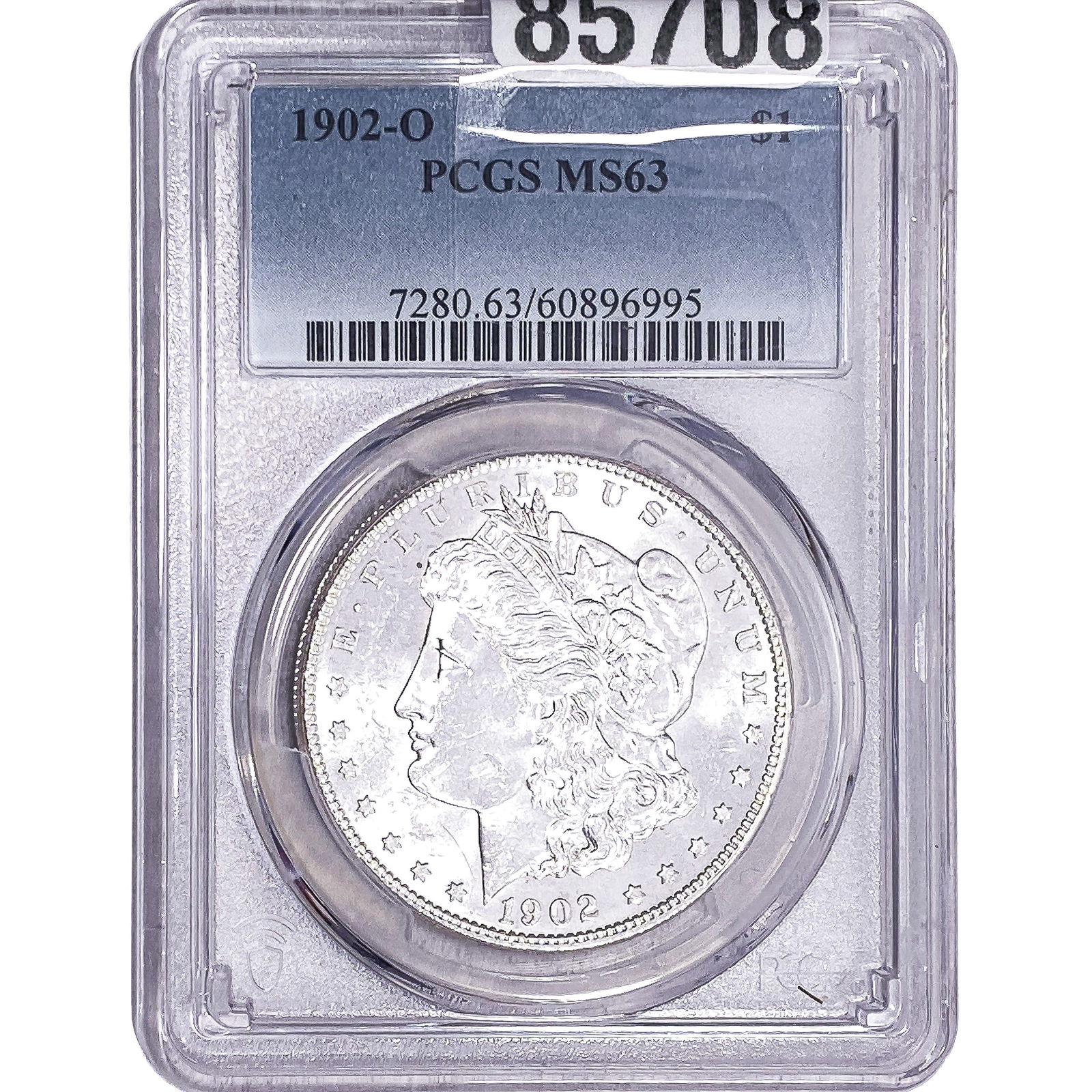 1902-O Morgan Silver Dollar PCGS MS63: 1902-O Morgan Silver Dollar PCGS MS63